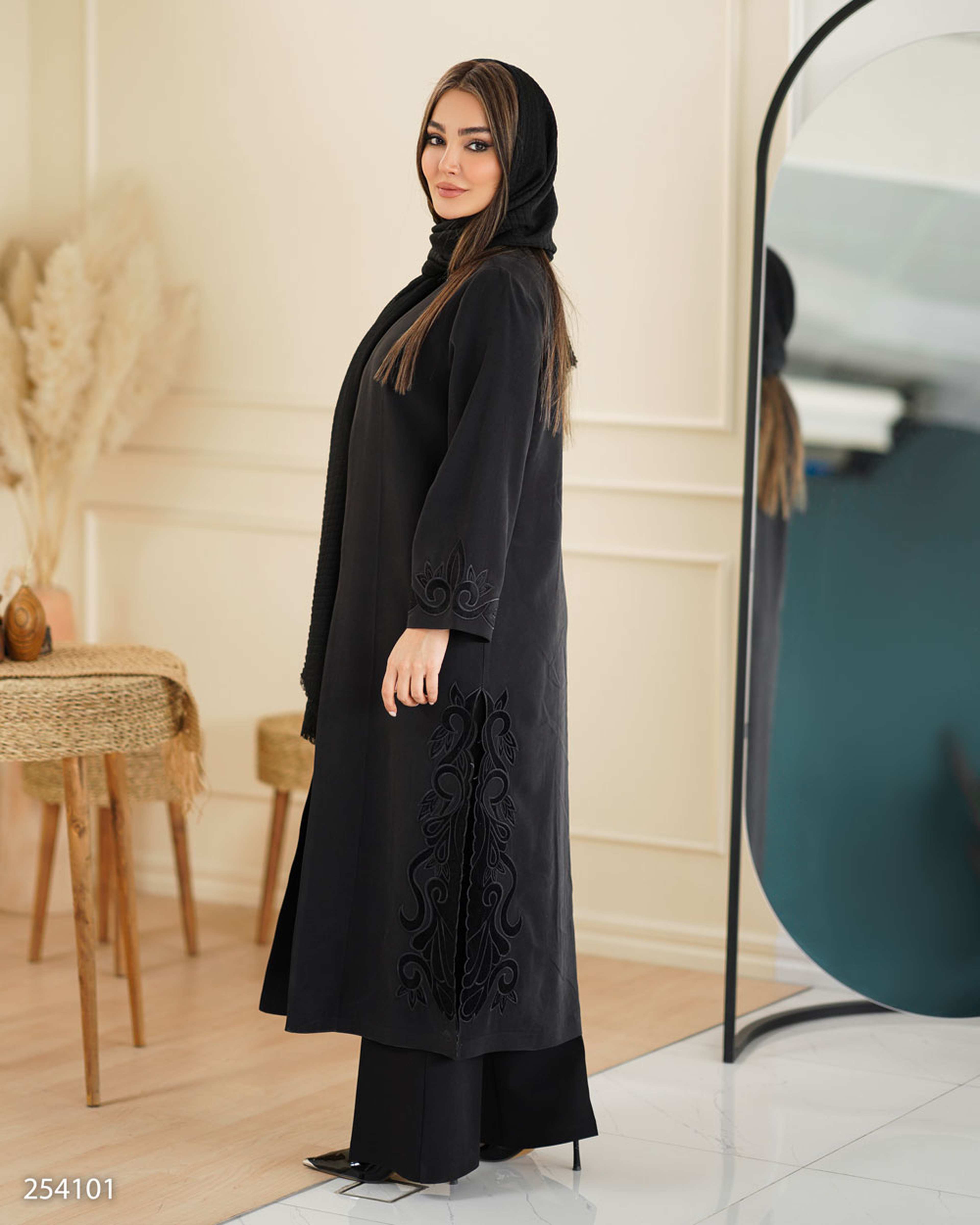 مانتو زنانه مشکی السانا Elsana مدل نامین کد 2541