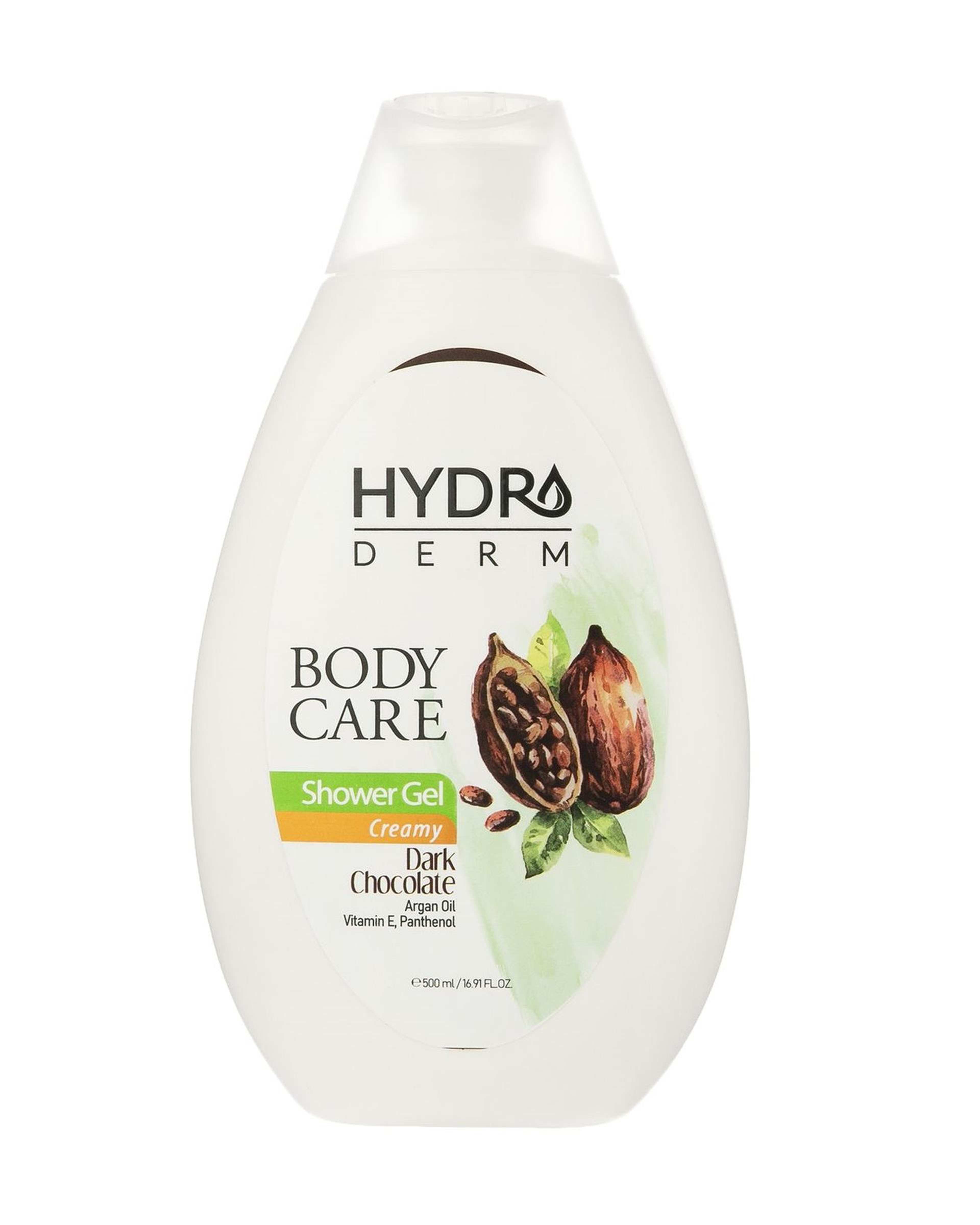 شامپو بدن کرمی هیدرودرم Hydroderm با رایحه شکلات تلخ 500ml