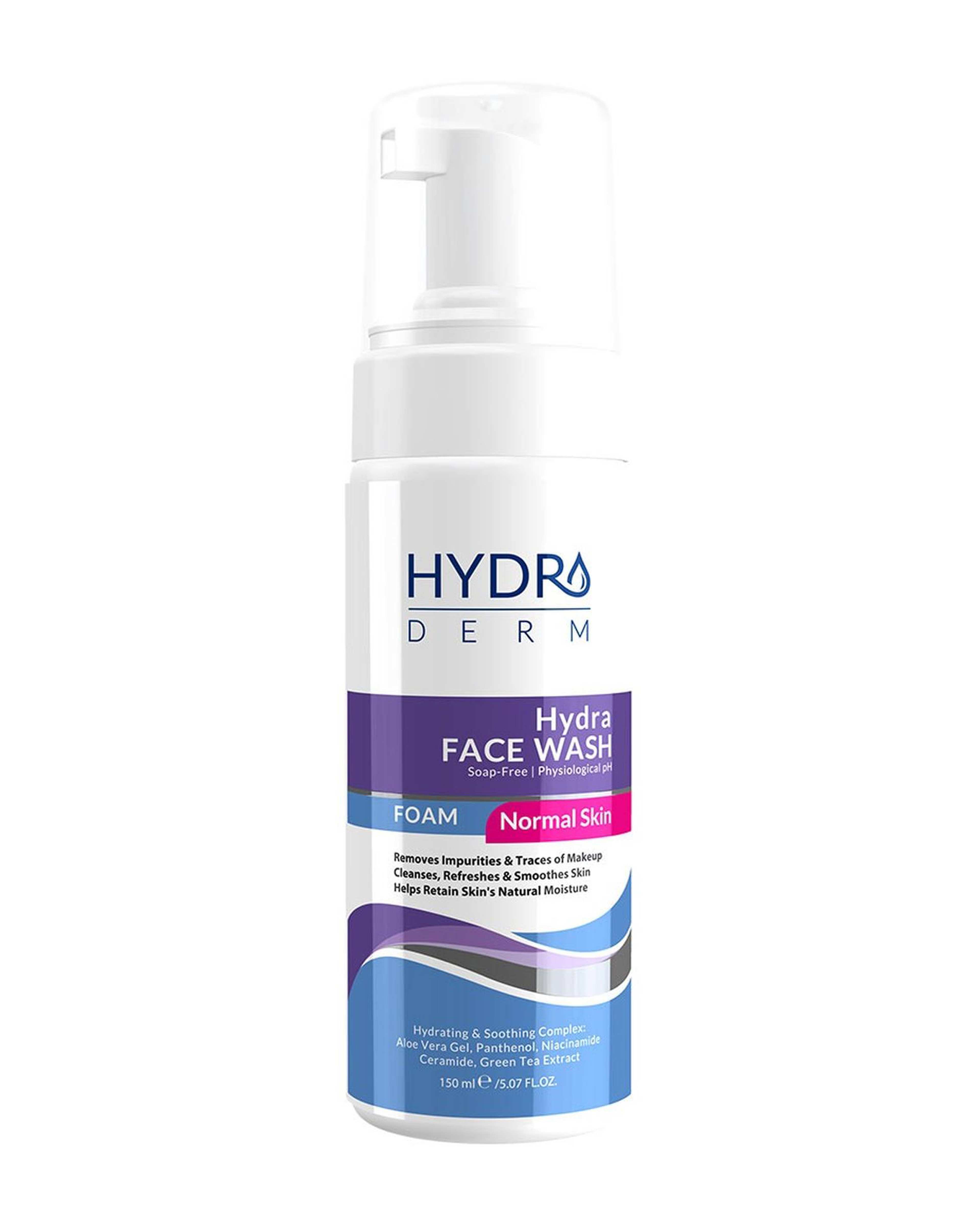 فوم شستشوی صورت هیدرودرم Hydroderm مناسب پوست حساس حاوی آلوئه ورا