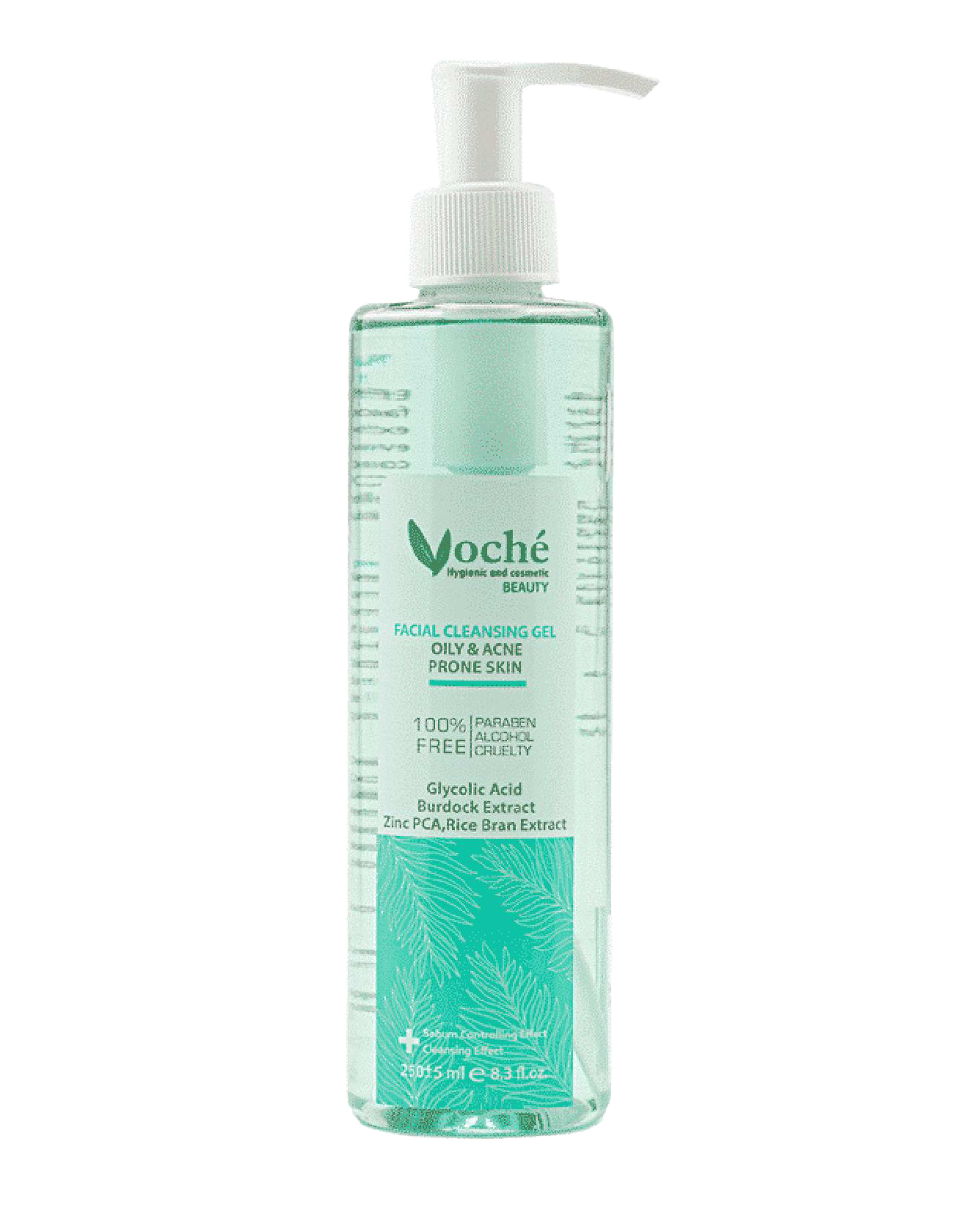 ژل شستشوی صورت وچه Voche مناسب پوست های چرب و مستعد آکنه حجم 250ml