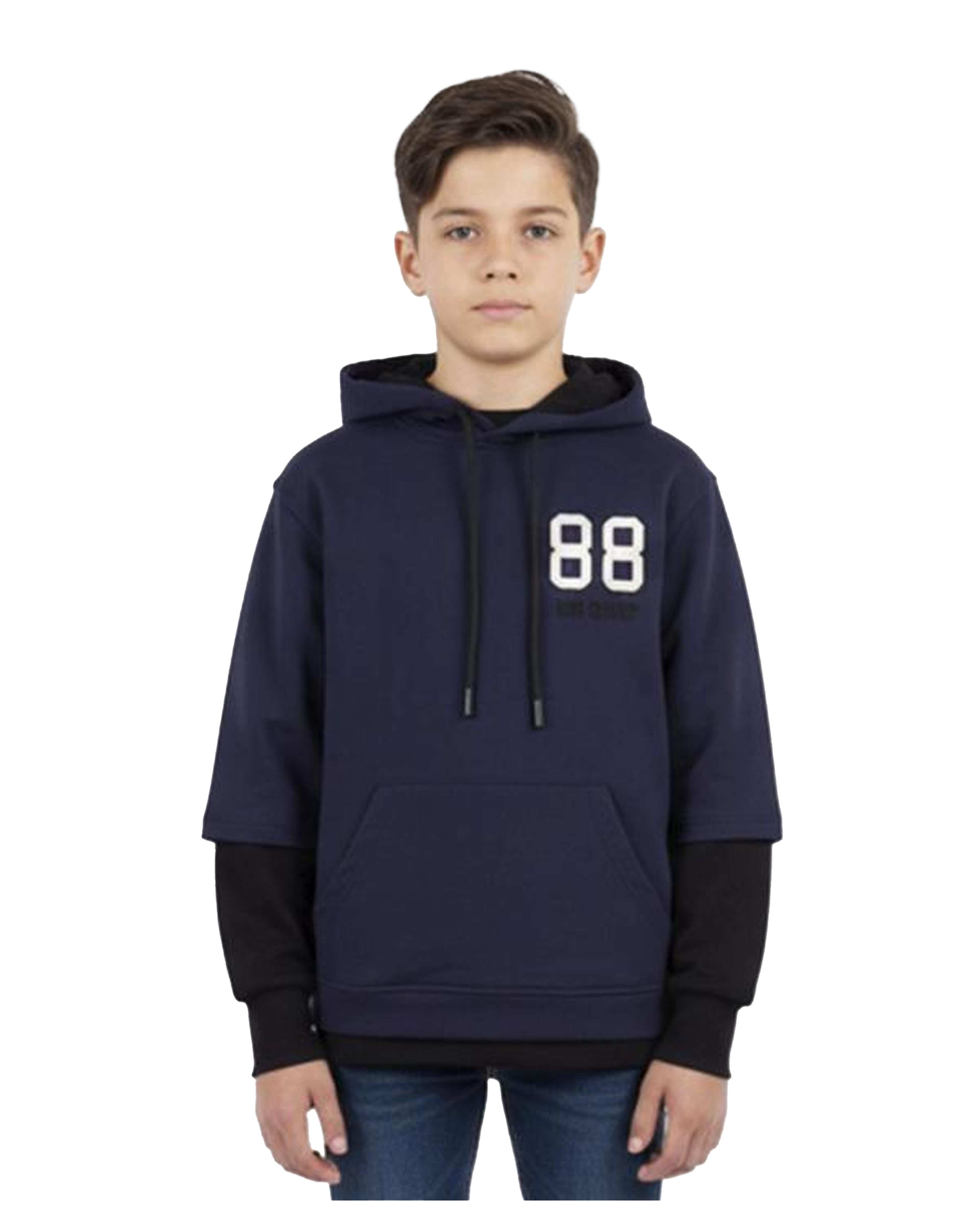هودی پسرانه سرمه ای مرینو Merino طرح 88 کد 1828