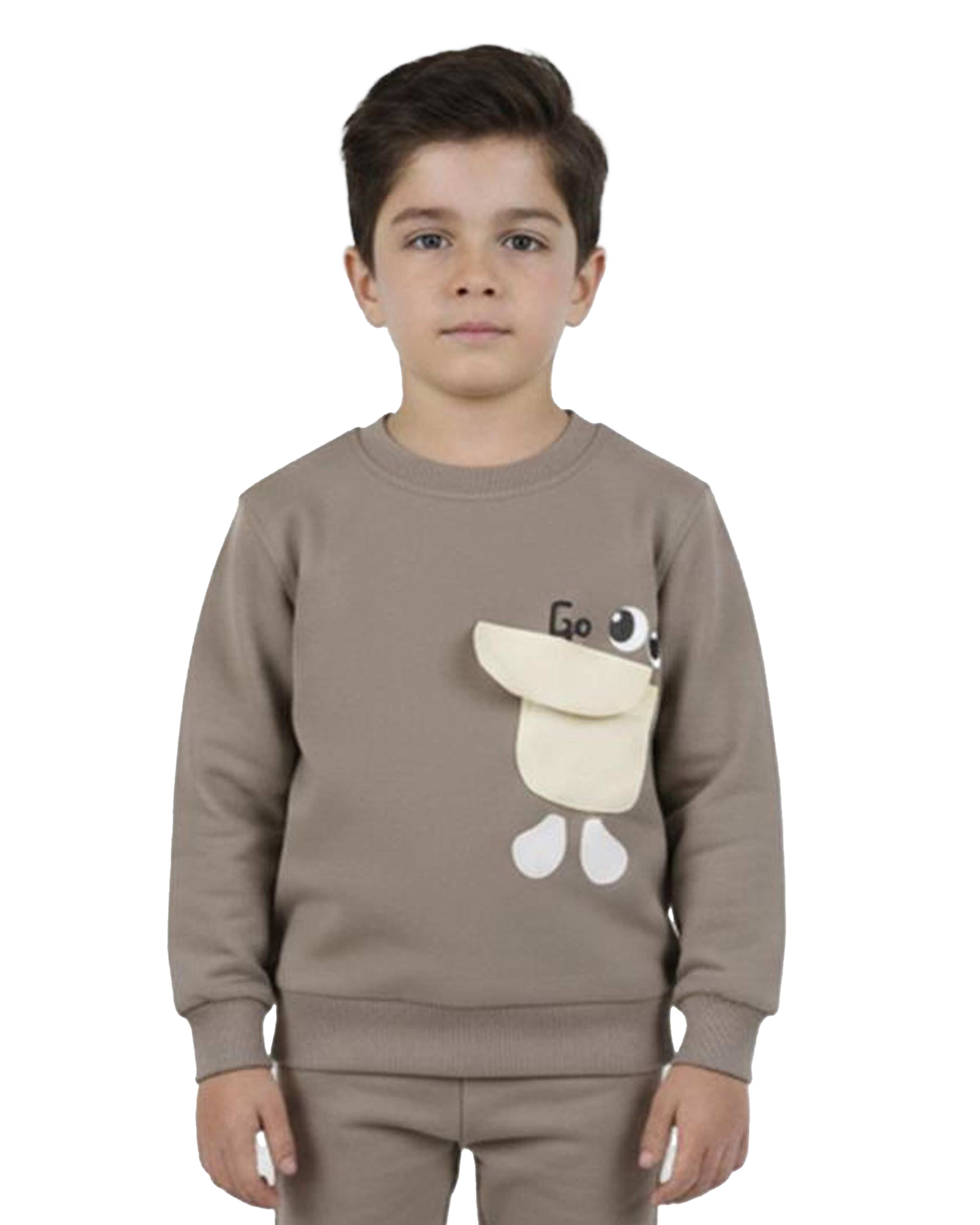 سویشرت پسرانه خاکی مرینو Merino کد 1813