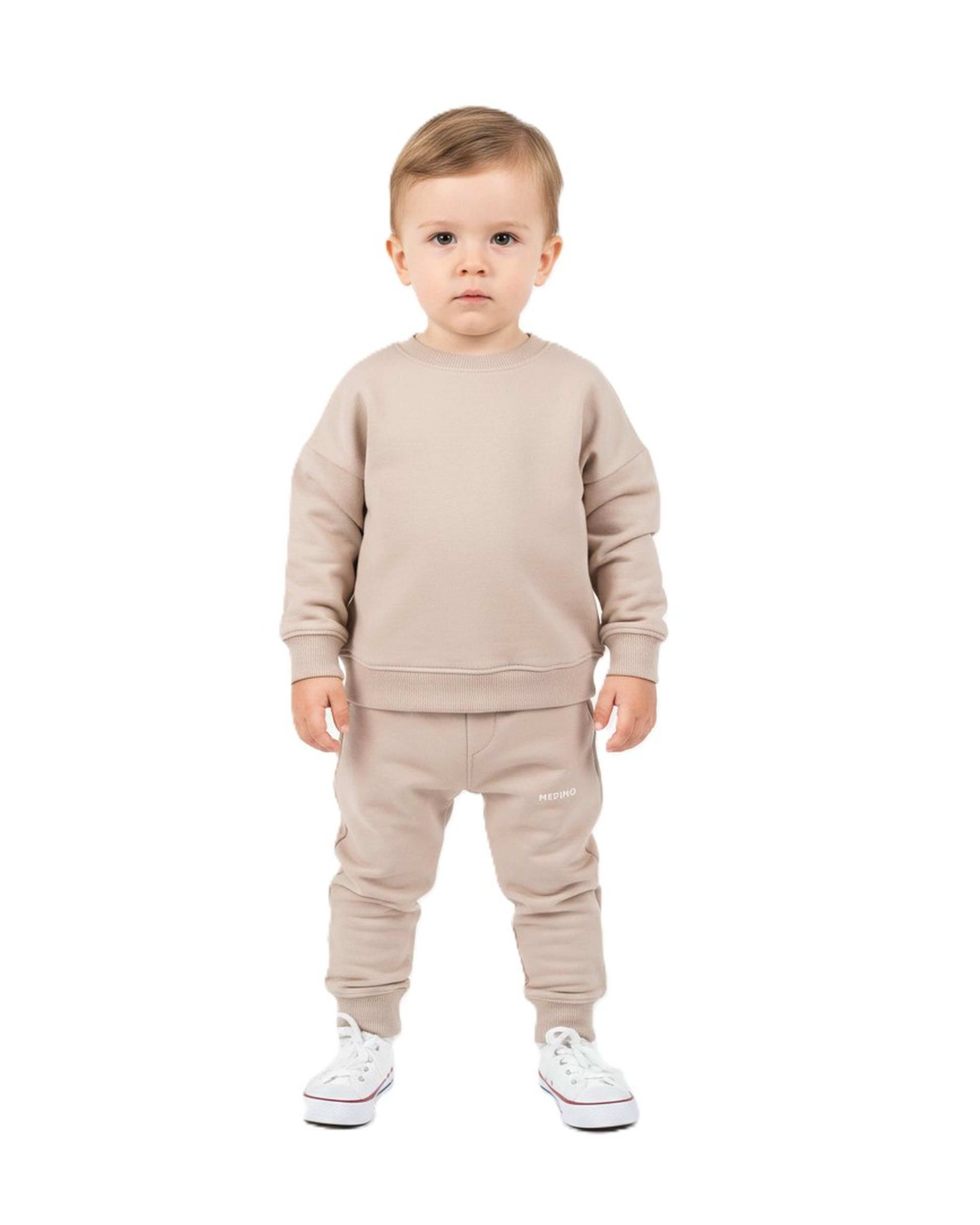 شلوار جاگر پسرانه نوزادی کرم مرینو Merino کد 1831