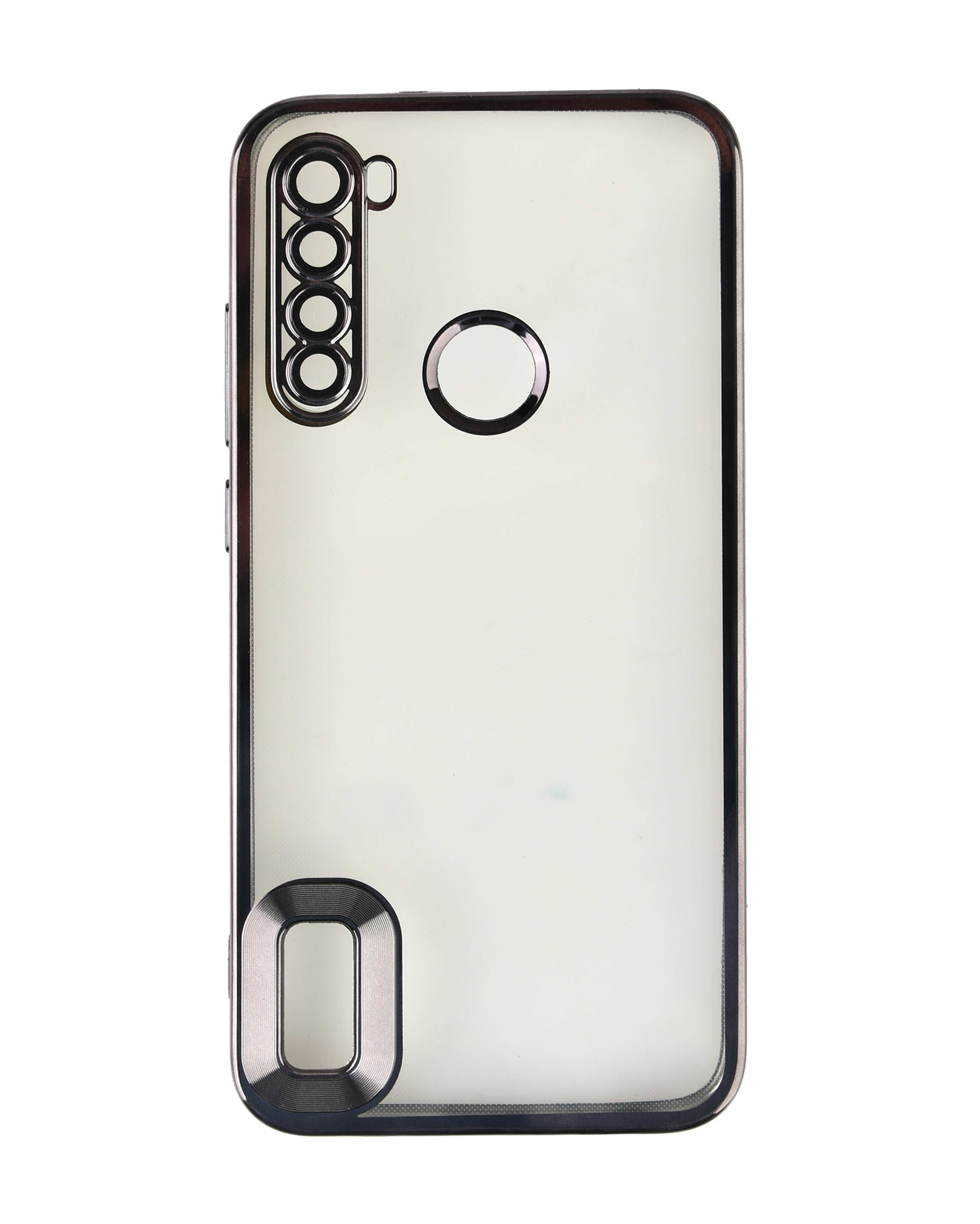 قاب گوشی شیائومی Note 8 ژله ای شفاف الکتروپلیتینگ مشکی
