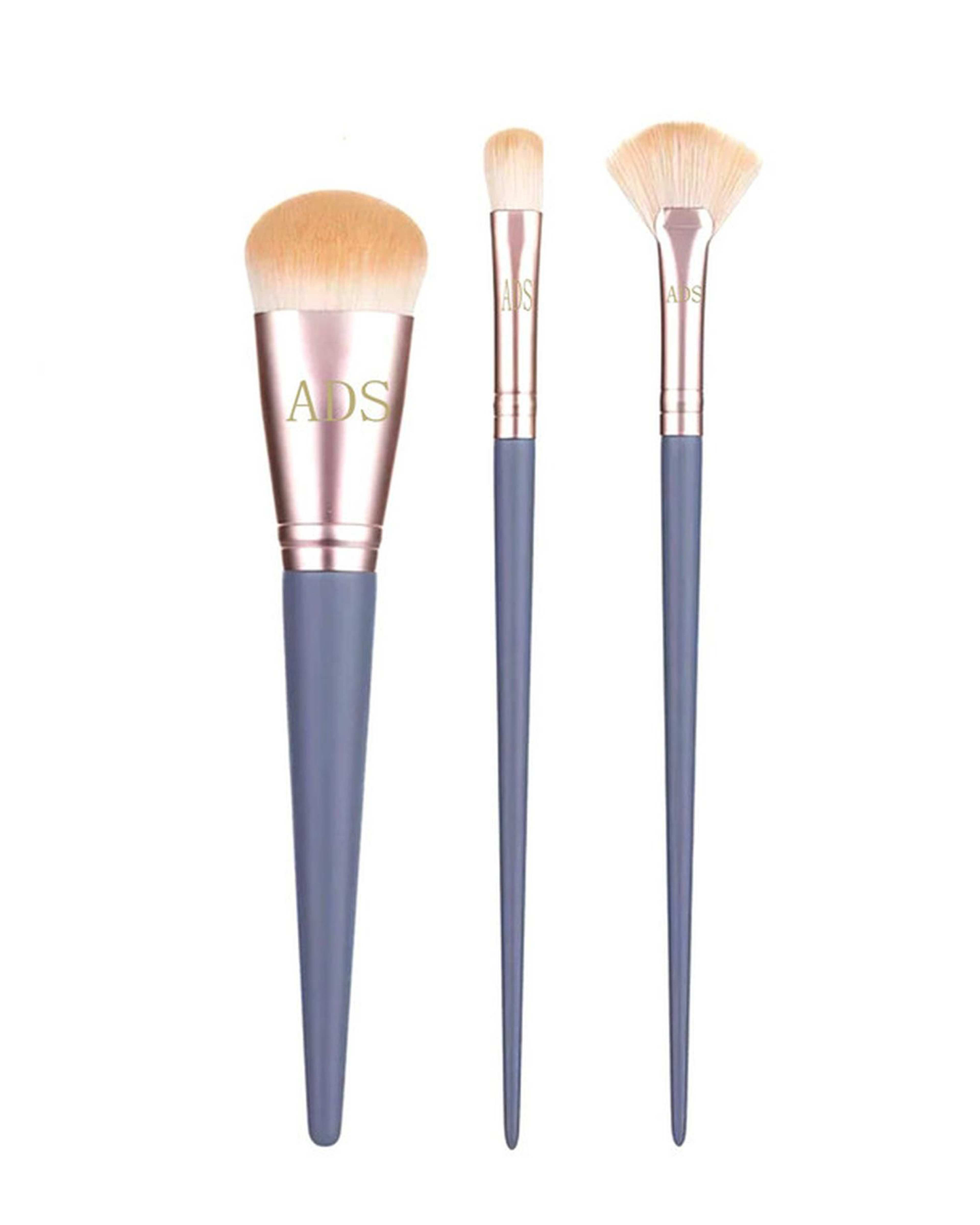 ست براش آرایشی ای دی اس ADS مدل Beauty مجموعه 3 عددی