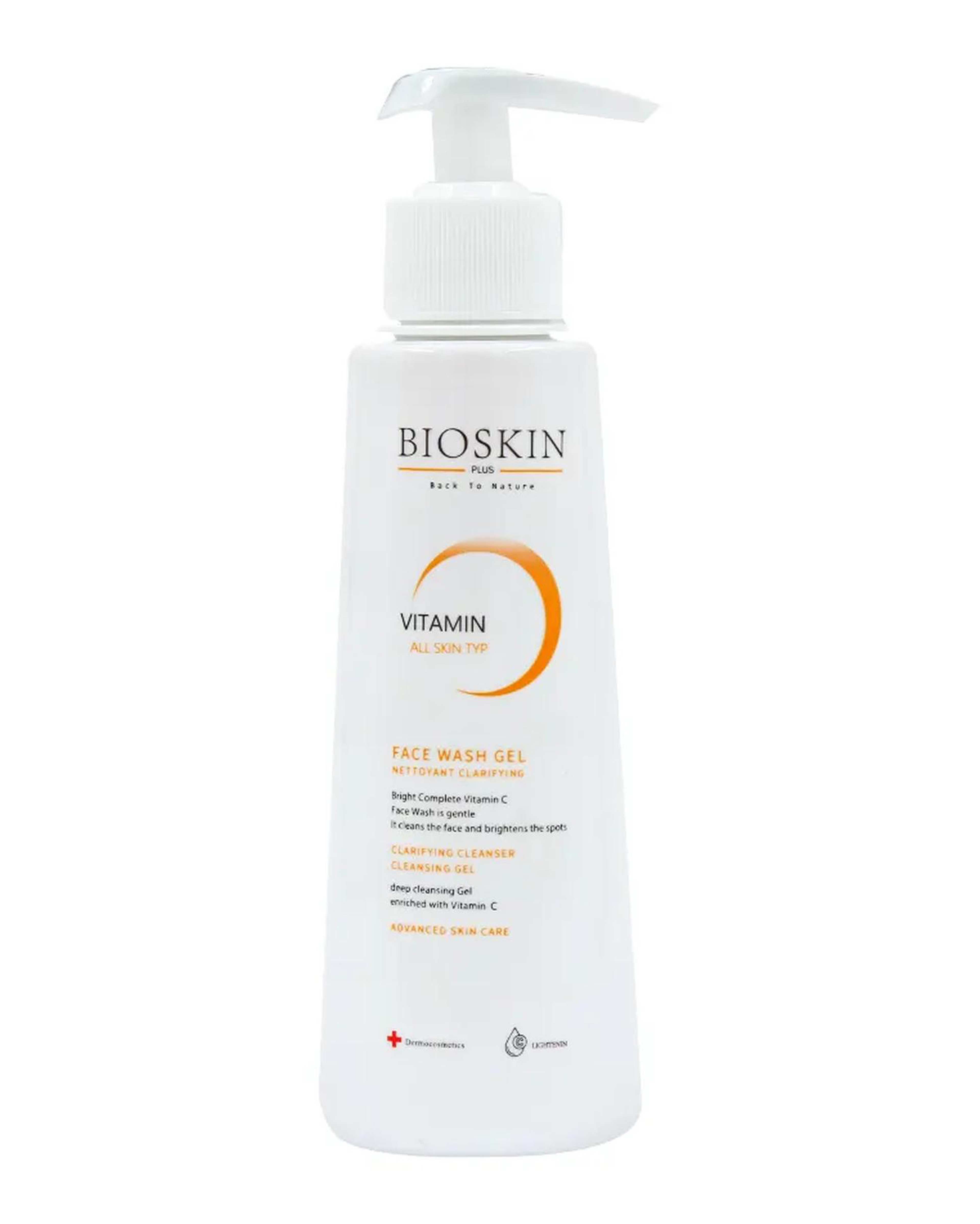 ژل شستشوی صورت بایو اسکین پلاس Bio Skin Plus حاوی ویتامین C حجم 200ml