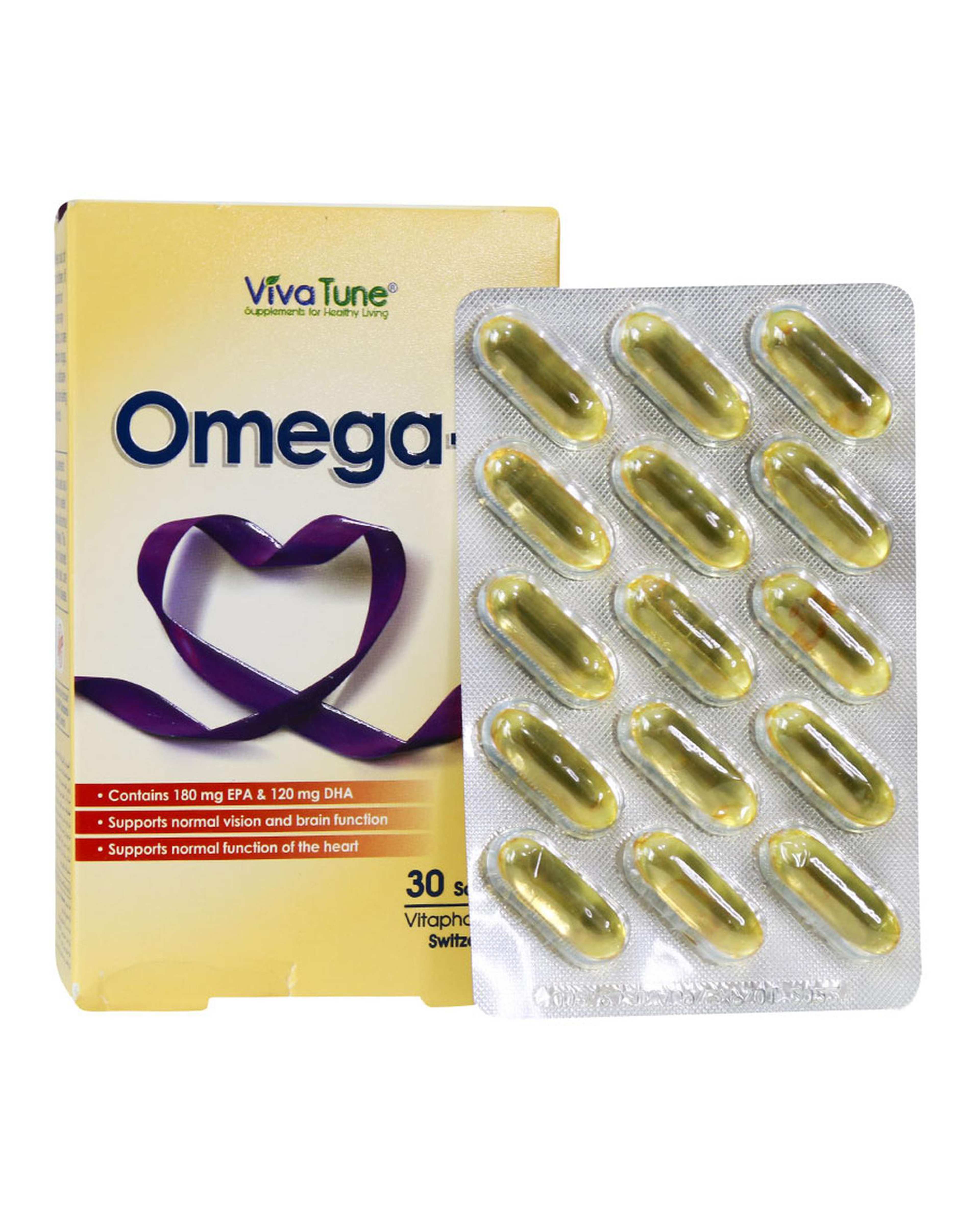 کپسول امگا 3 ژلاتینی ویواتیون بسته 30 عددی