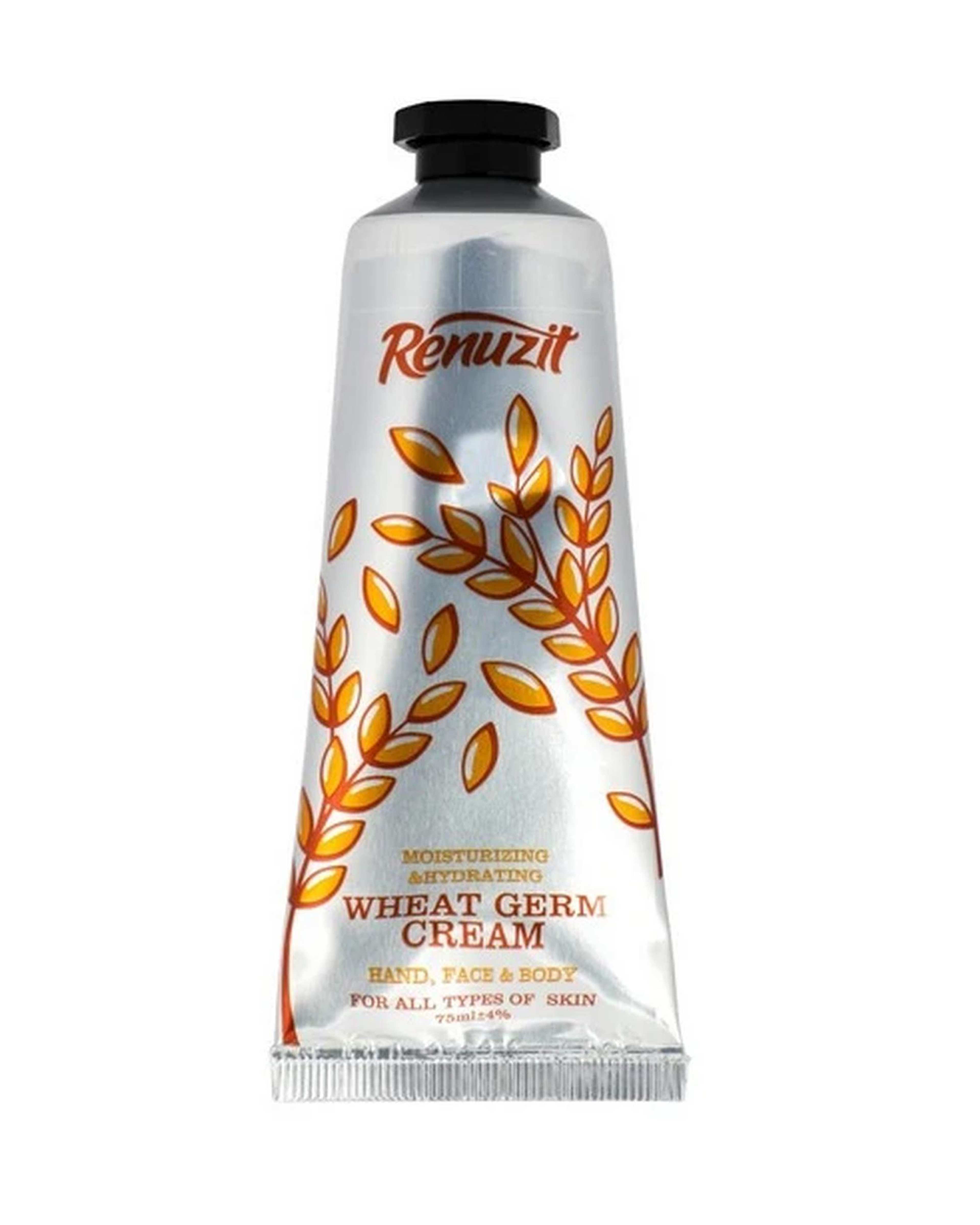 کرم مرطوب کننده و آبرسان صورت و بدن تیوپی رینوزیت Renuzit حاوی جوانه گندم حجم 75ml