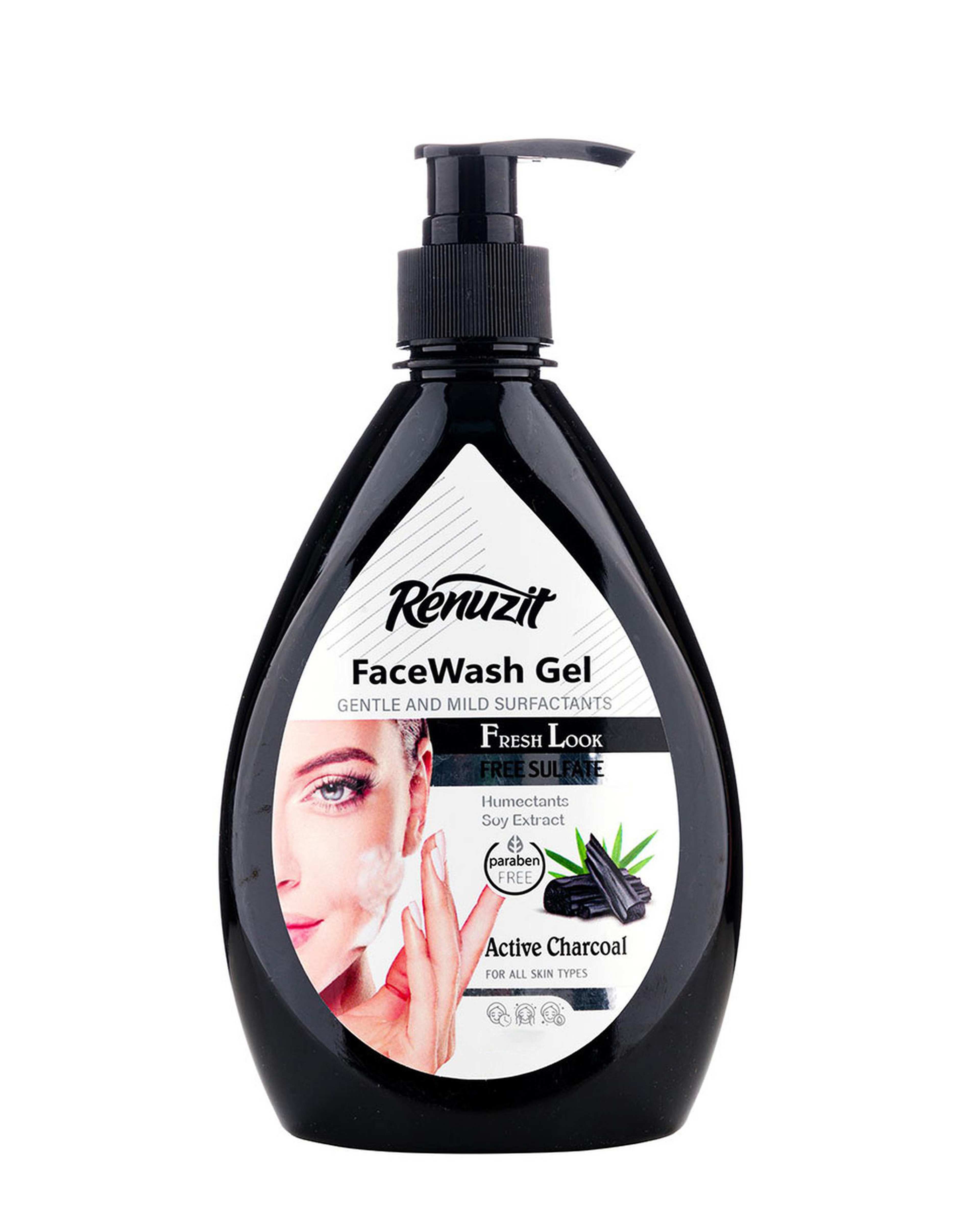 ژل شستشوی صورت رینوزیت Renuzit حاوی کربن فعال حجم 400ml