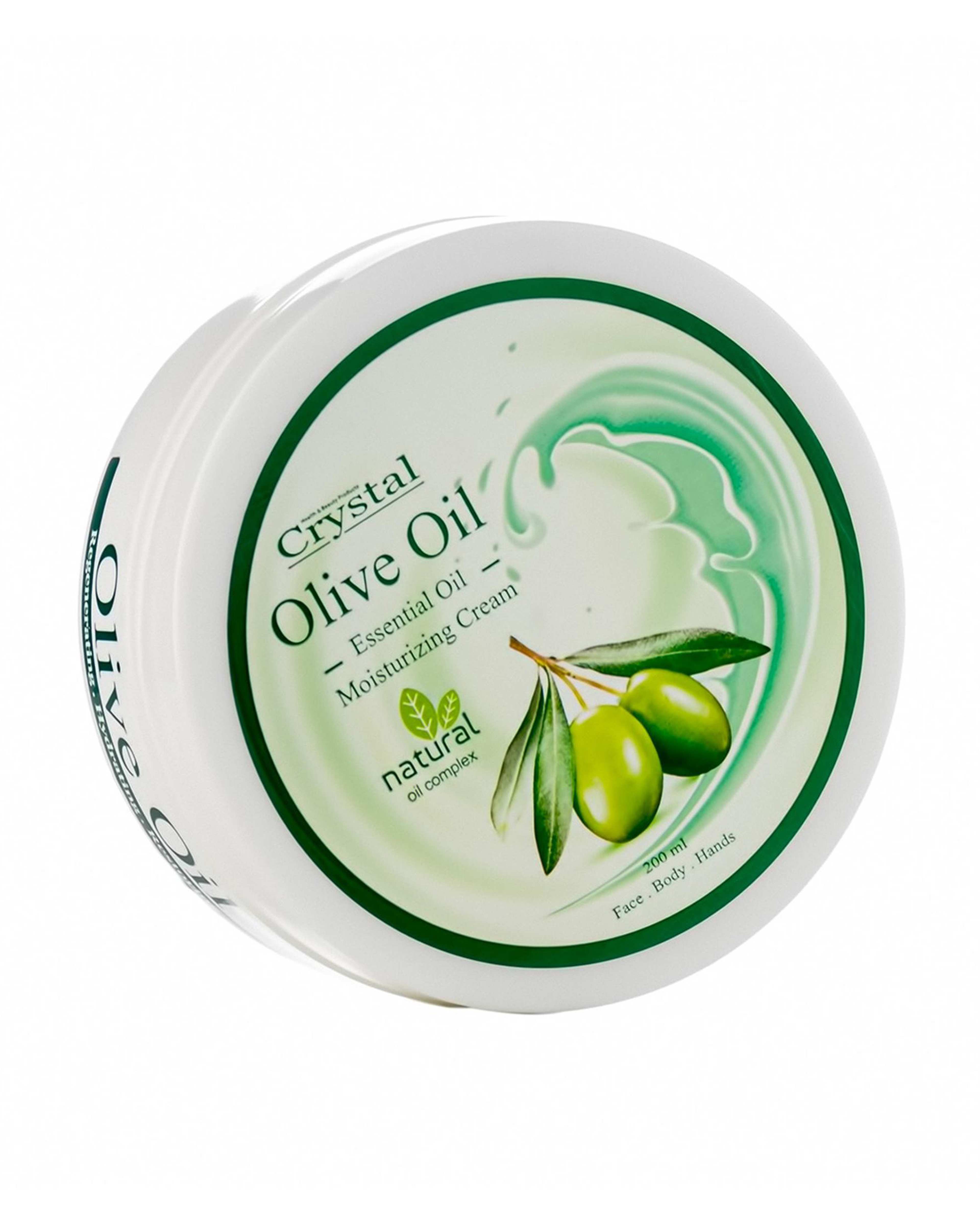 کرم دست و صورت و بدن کاسه ای کریستال Crystal حاوی روغن زیتون 200ml