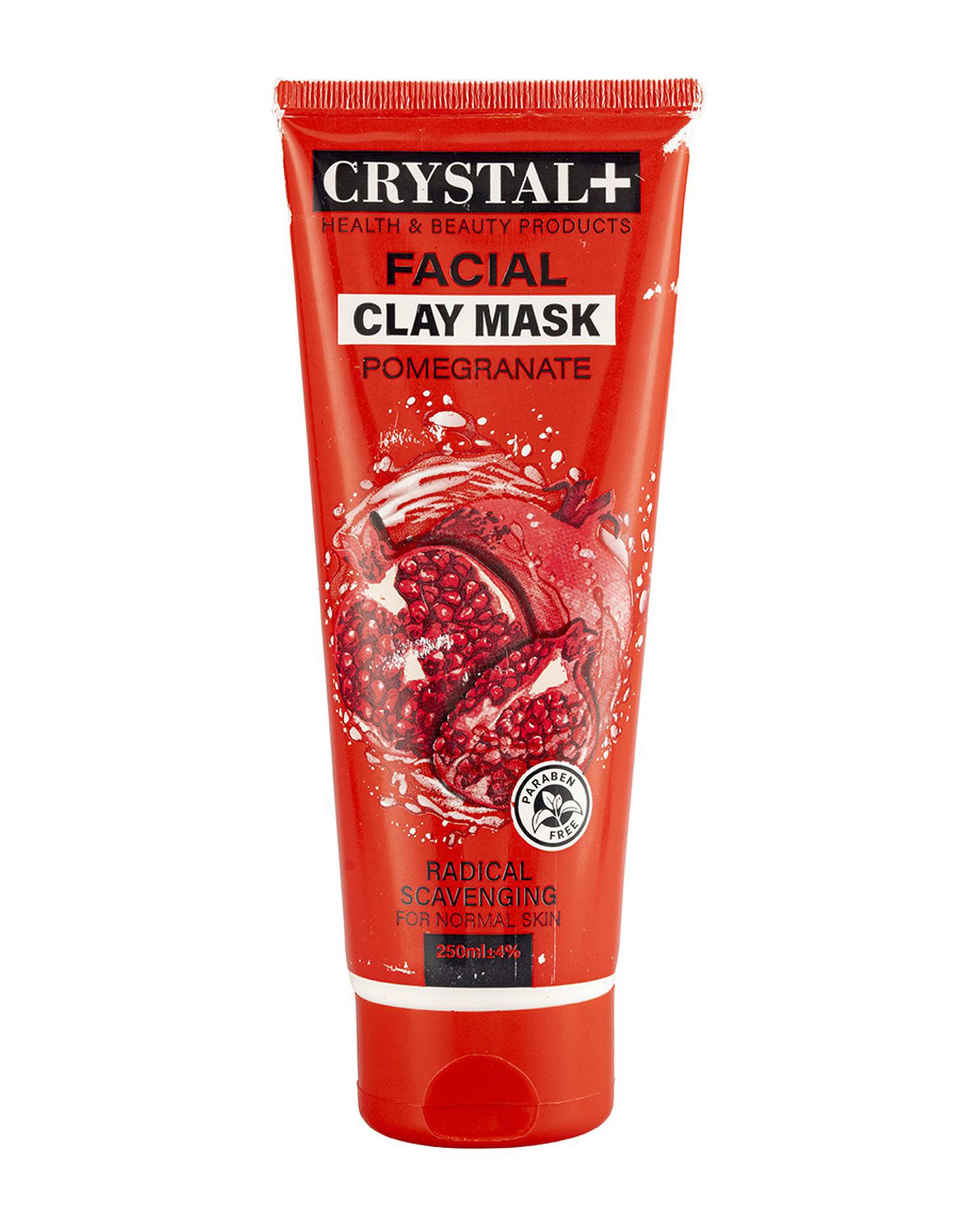 ماسک صورت کریستال Crystal مناسب پوست معمولی حاوی خاک رس و عصاره انار 250ml