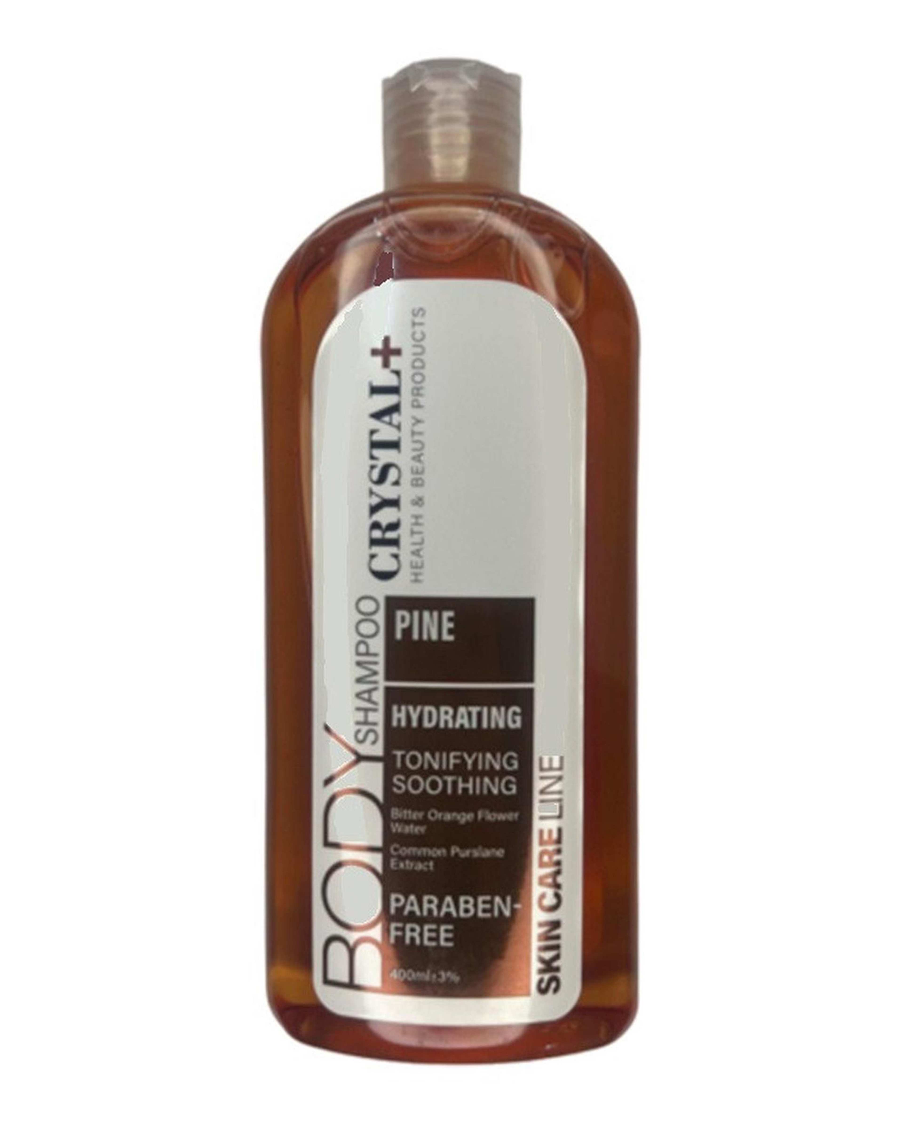 شامپو بدن کریستال Crystal مدل Pine حاوی عصاره درخت کاج حجم 400ml