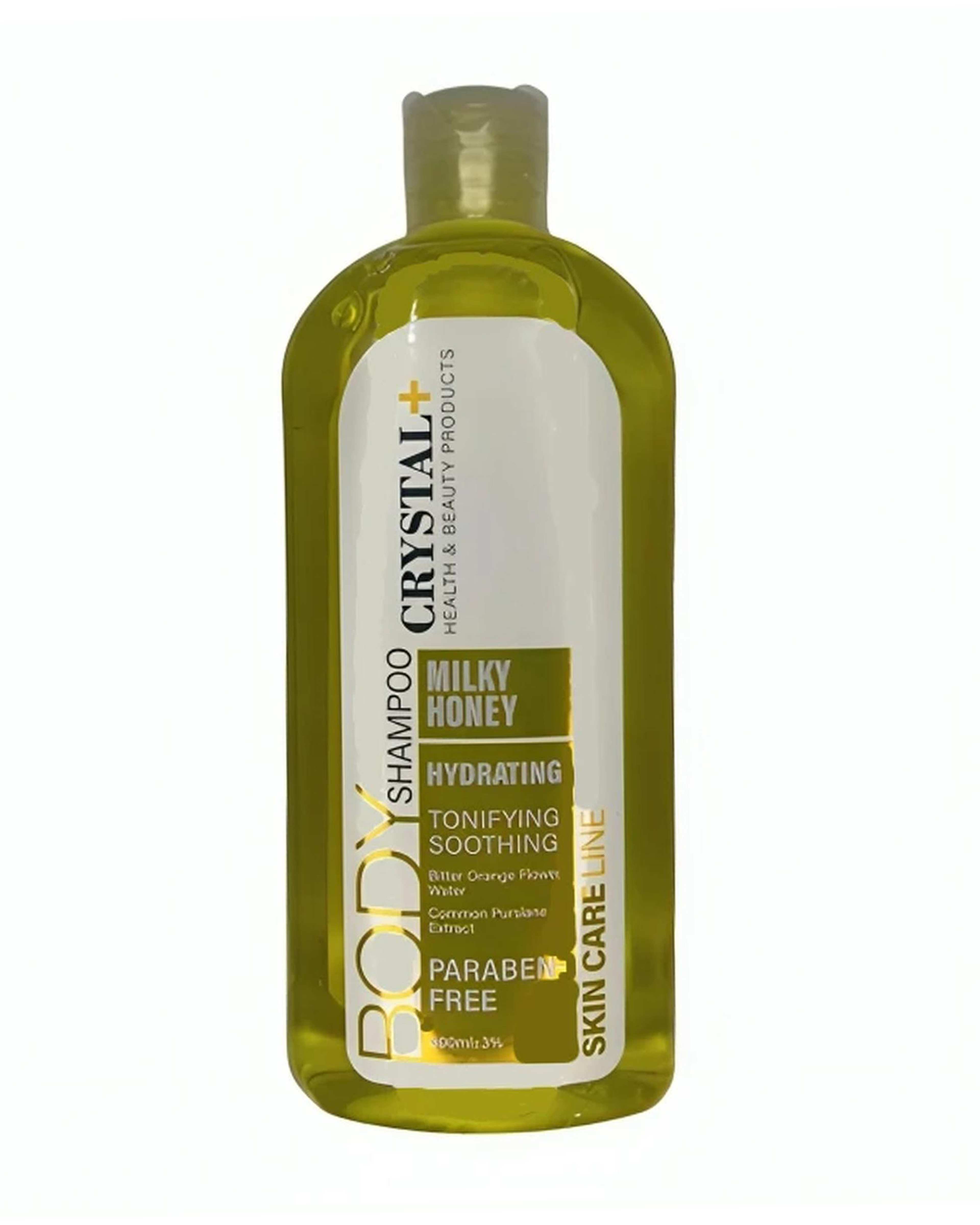 شامپو بدن کریستال Crystal مدل Milky Honey حاوی شیر و عسل حجم 400ml