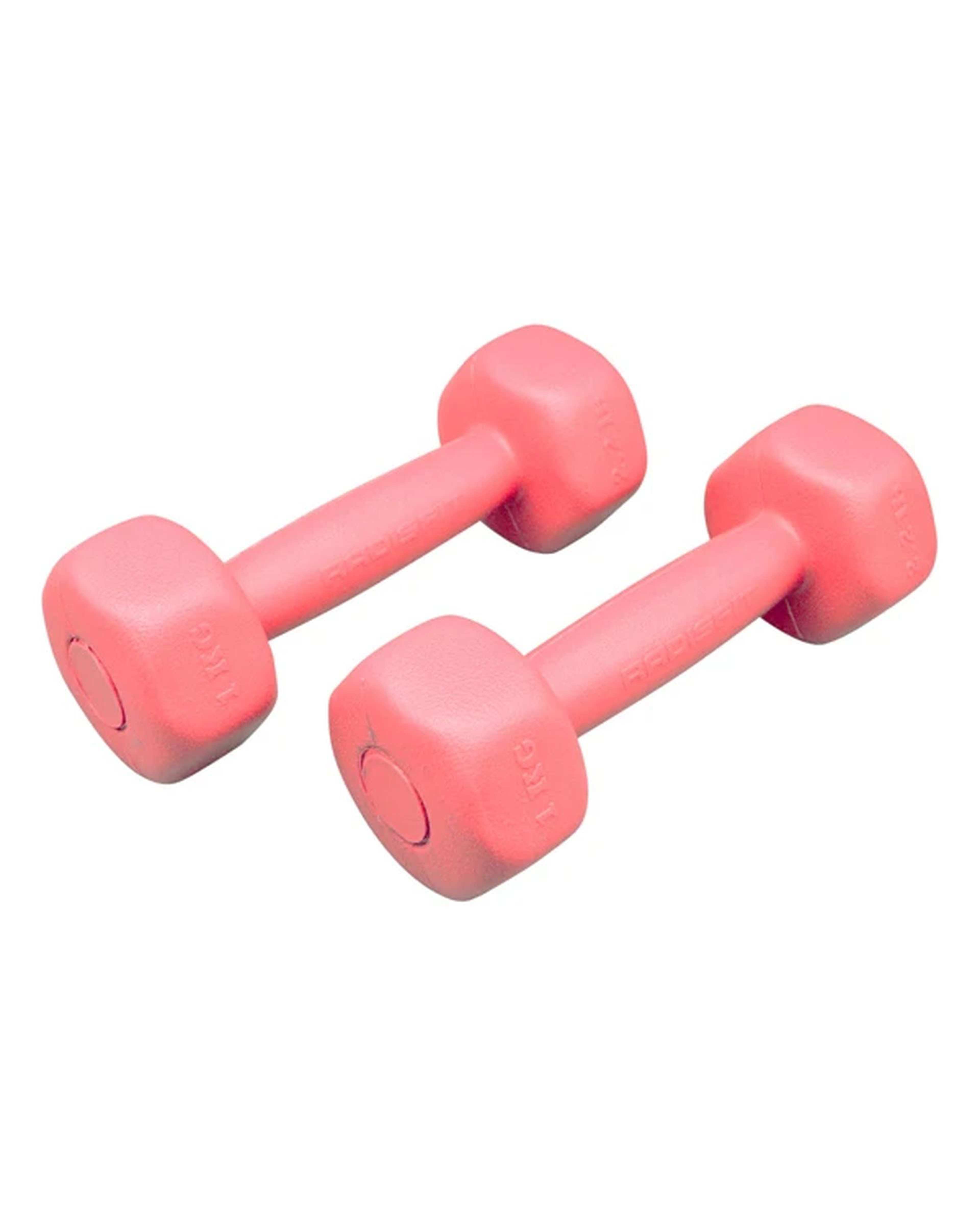 دمبل 1 کیلوگرمی صورتی رادیس فیت Radisfit مدل RPHF-1000 بسته 2 عددی