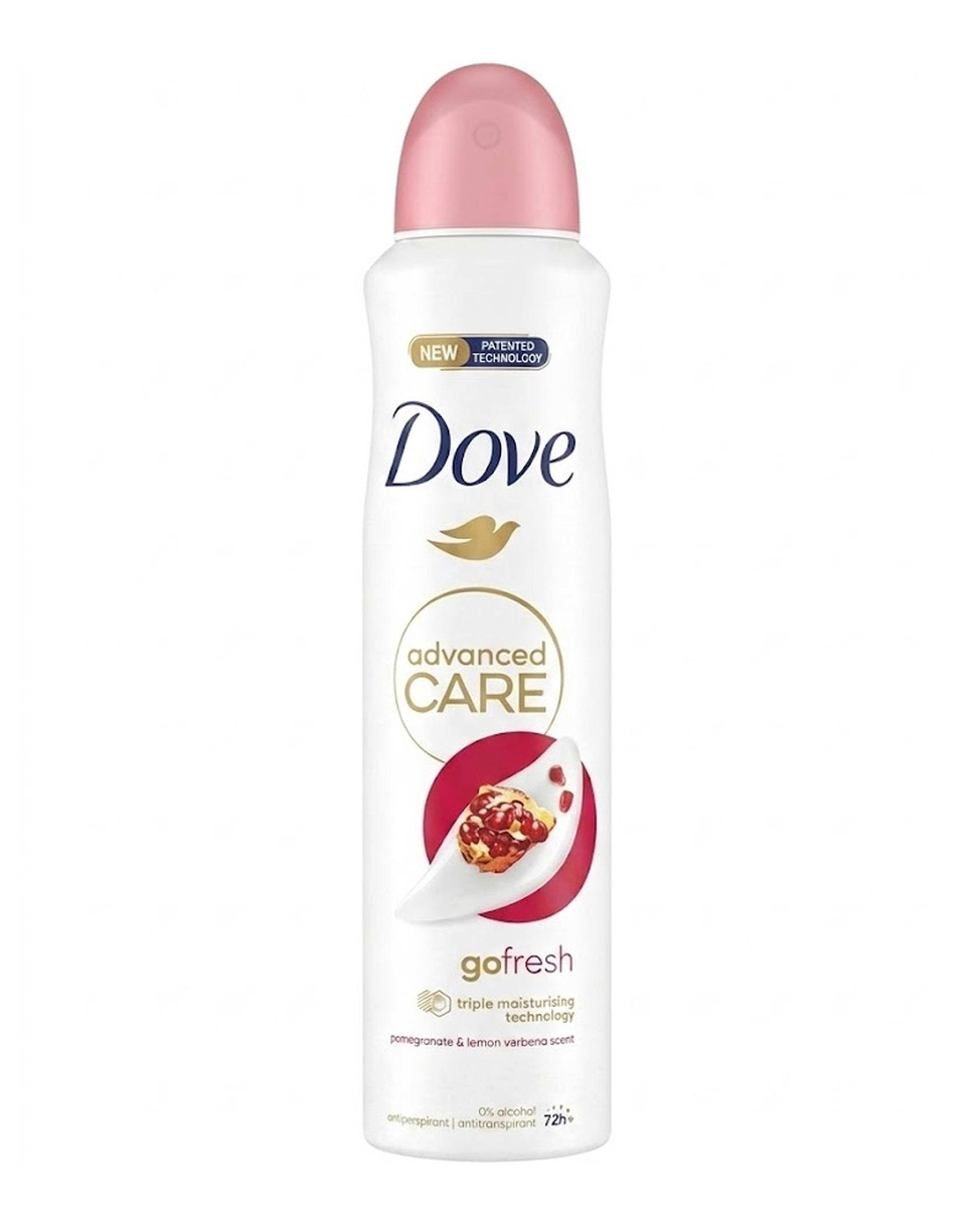 اسپری ضد تعریق زنانه داو Dove سری Advanced Care Go Fresh رایحه انار و به لیمو حجم 250 میلی لیتر