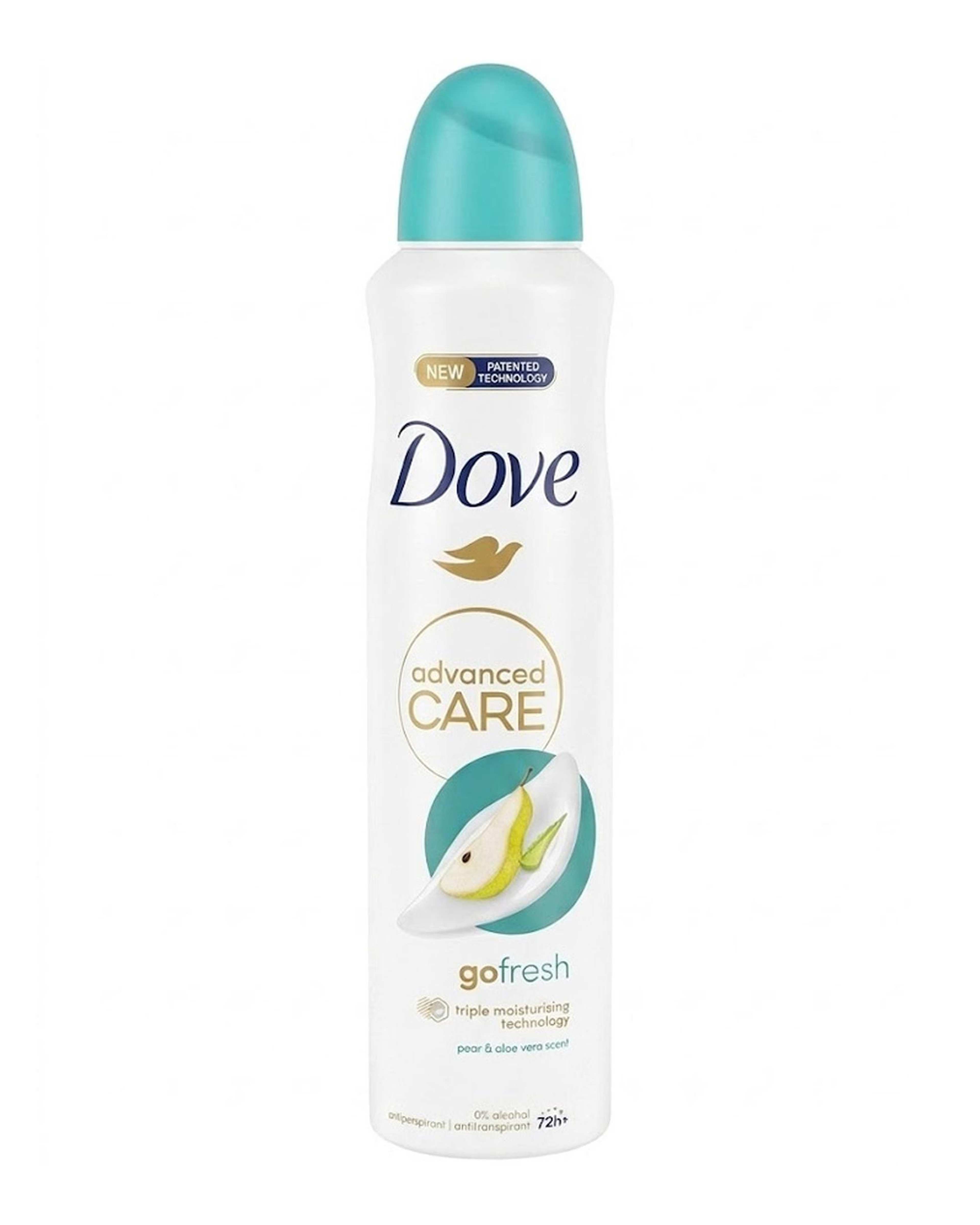 اسپری ضد تعریق زنانه داو Dove سری Advanced Care Go Fresh رایحه گلابی و آلوئه ورا حجم 250 میلی لیتر