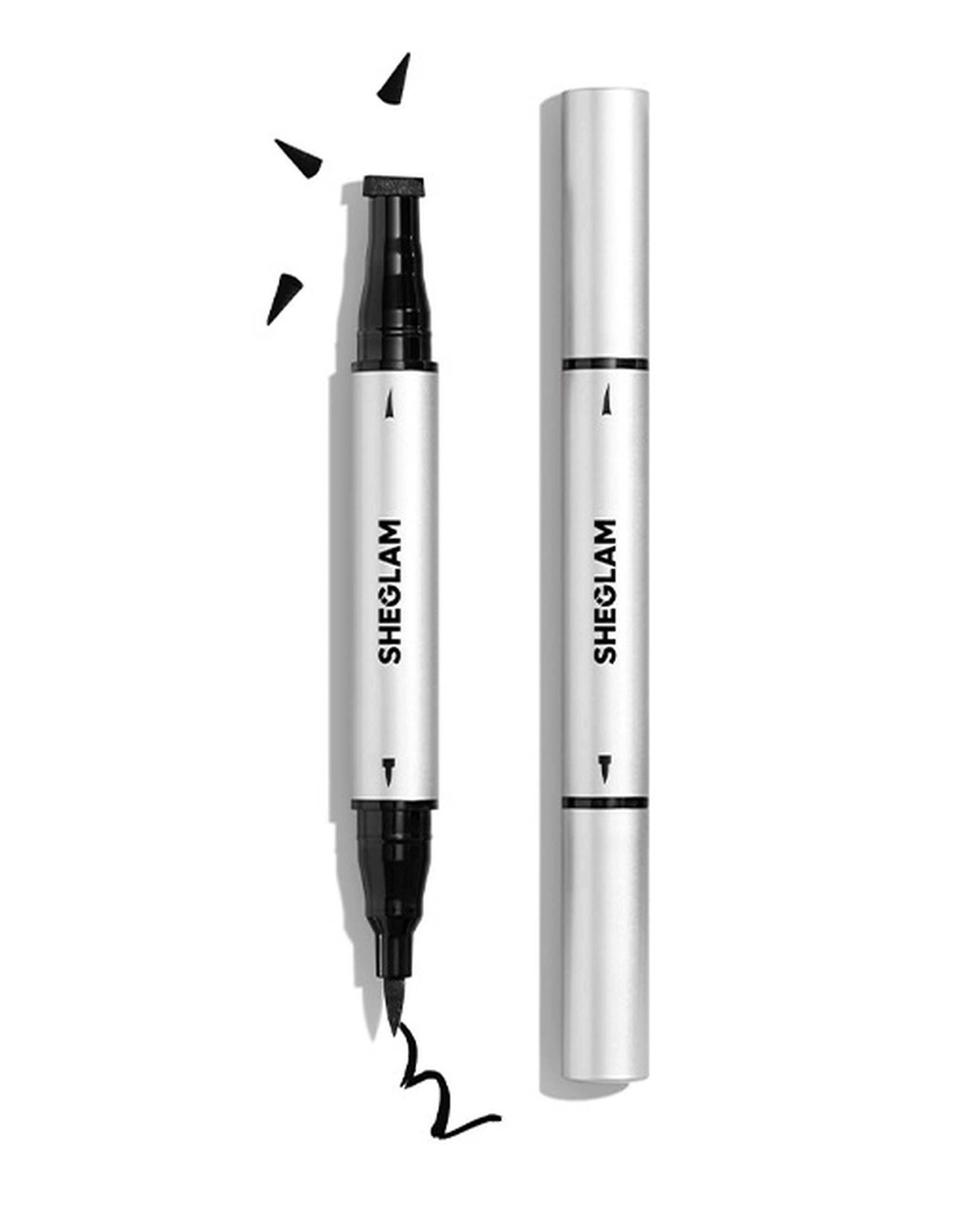 خط چشم ماژیکی دو سر ضد آب مشکی شیگلم Sheglam مدل Wing It Waterproof Liner Duo
