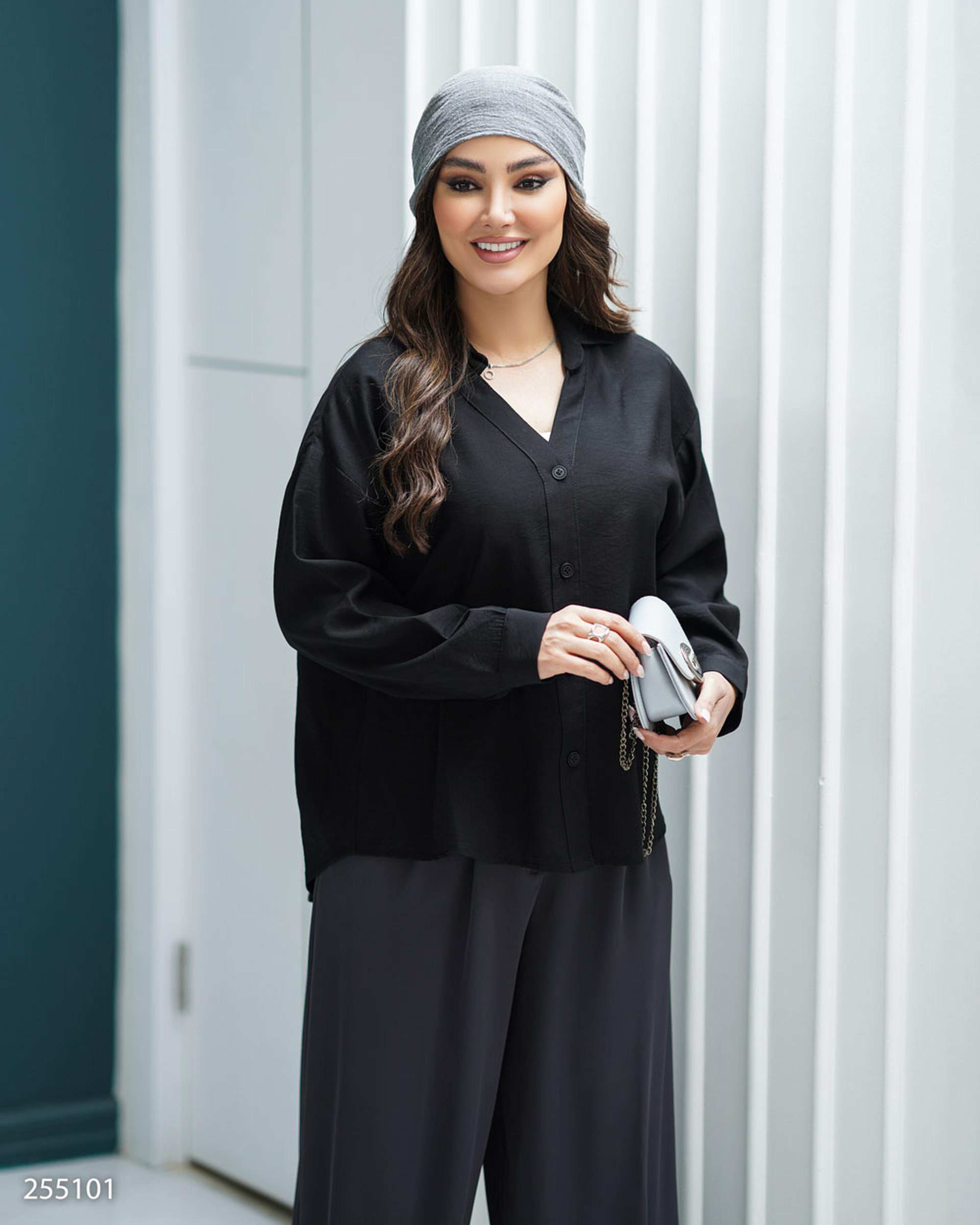 شومیز زنانه مشکی آماهی Amahi کد 2551