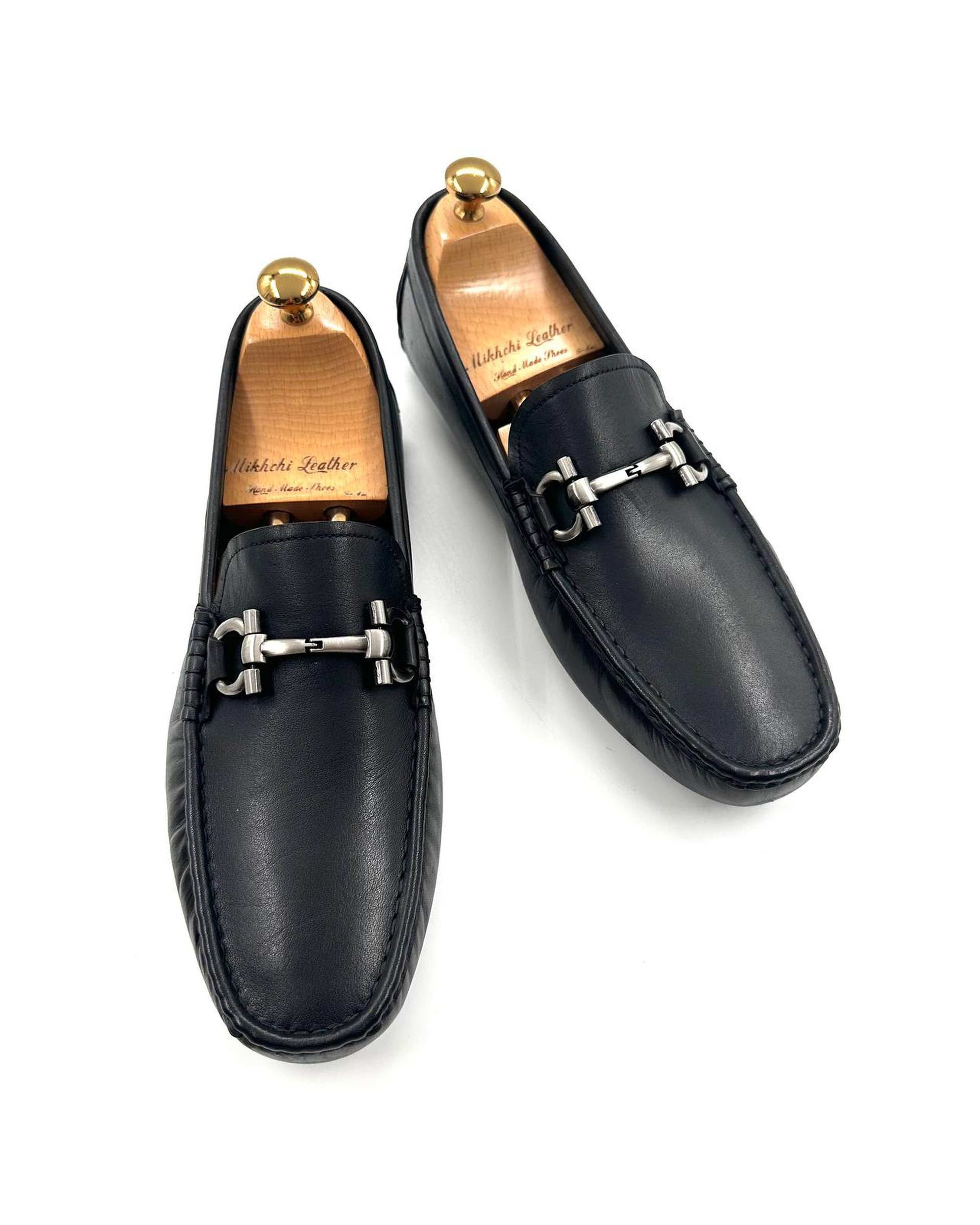 کالج چرم مردانه طبی مشکی میخچی Mikhchi Leather مدل K4