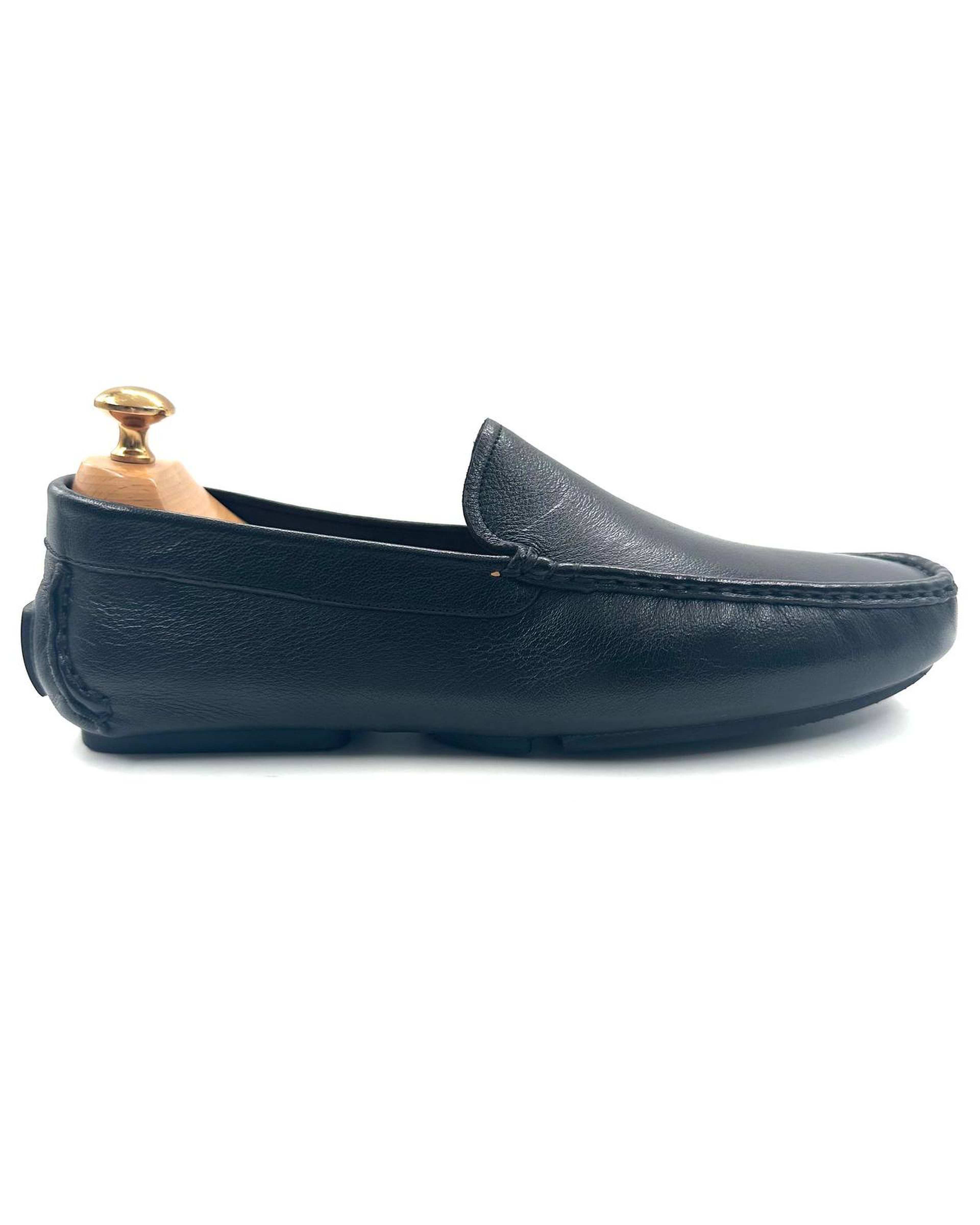 کفش کالج چرم مردانه طبی مشکی چرم میخچی Mikhchi Leather مدل K1