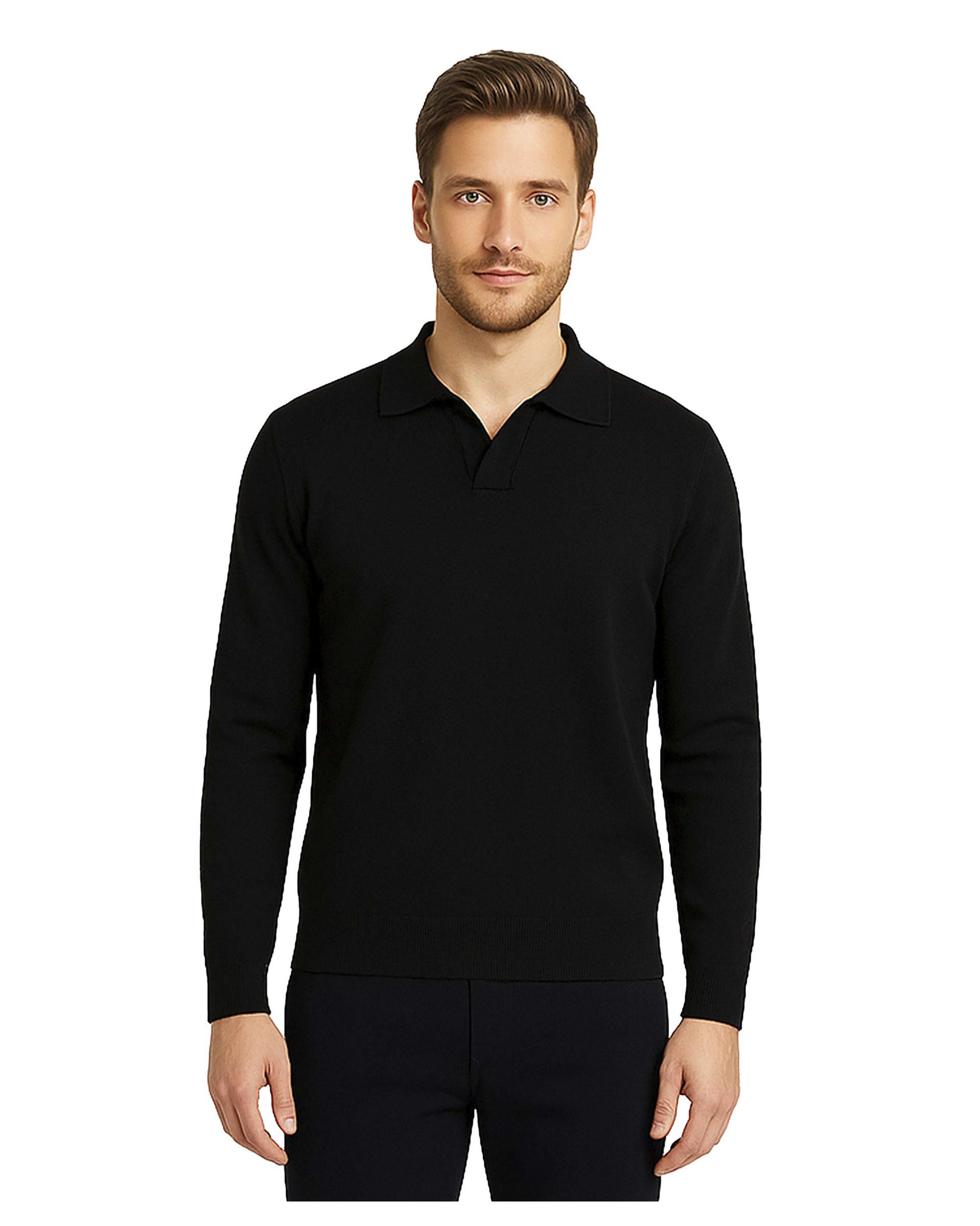پلیور مردانه یقه شکاری مشکی سوپردرای Superdry کد 7636000