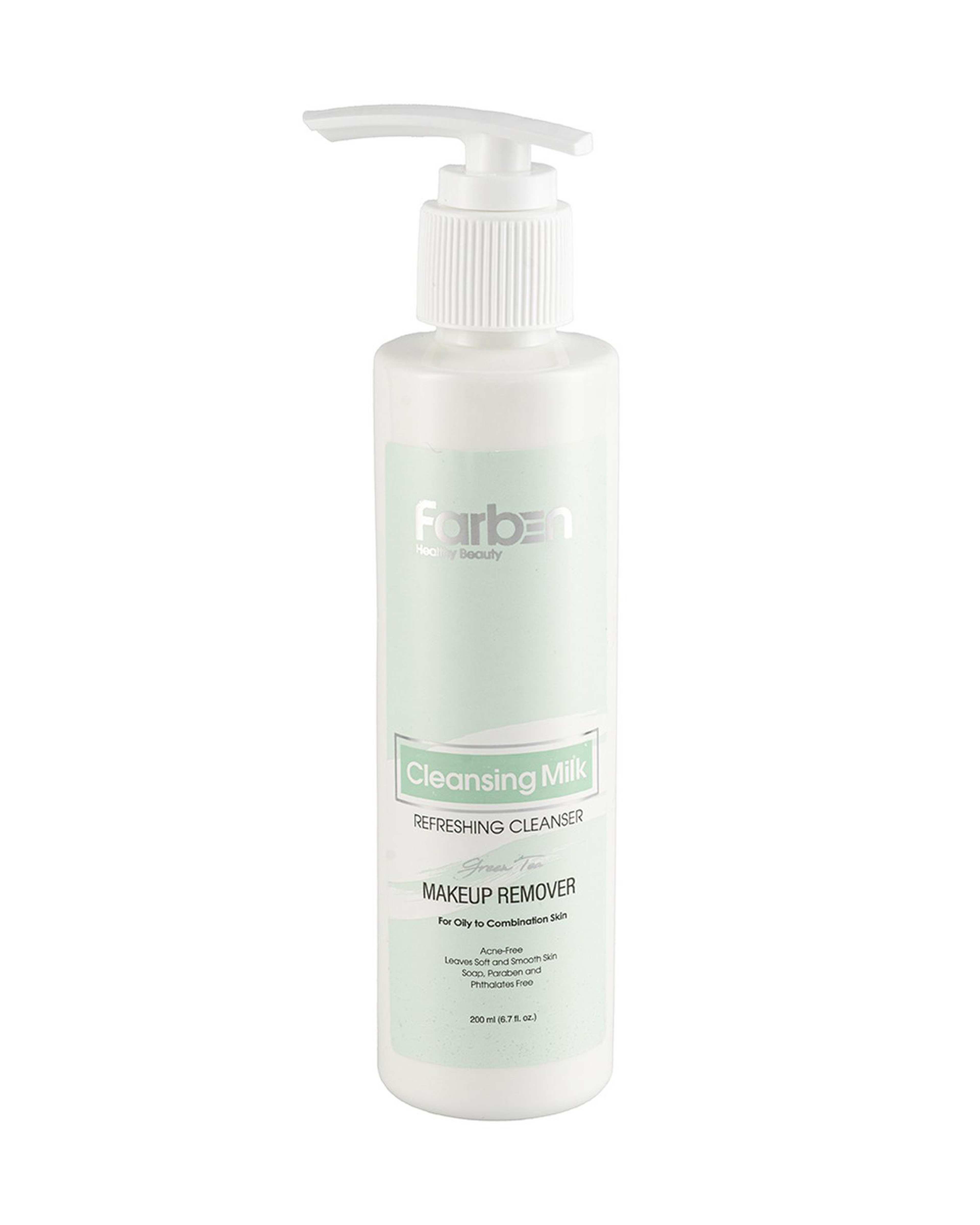 شیر پاک کن فاربن Farben مناسب پوست چرب حاوی عصاره چای سبز حجم 200ml