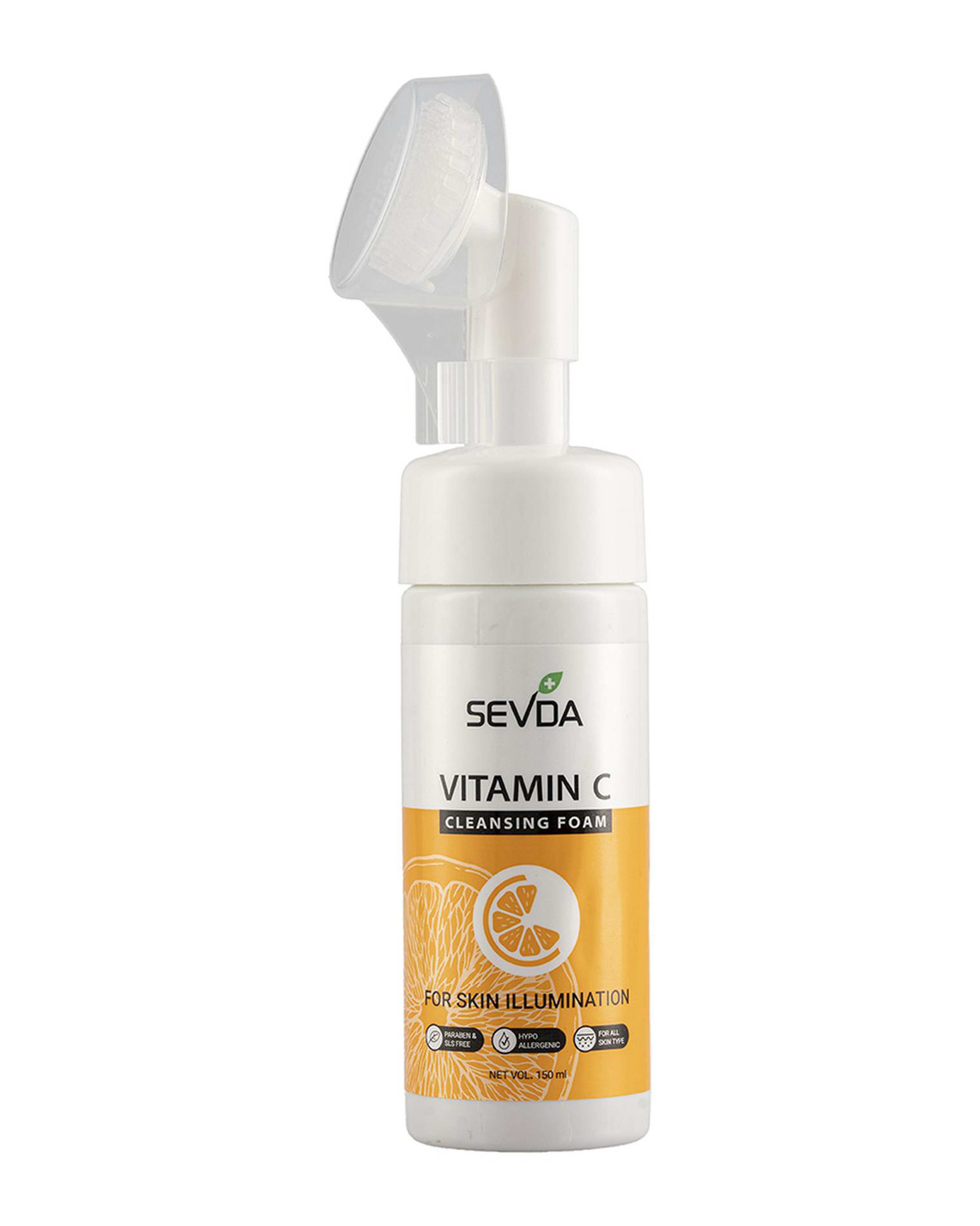 فوم روشن کننده صورت سودا Sevda حاوی ویتامین سی حجم 150ml