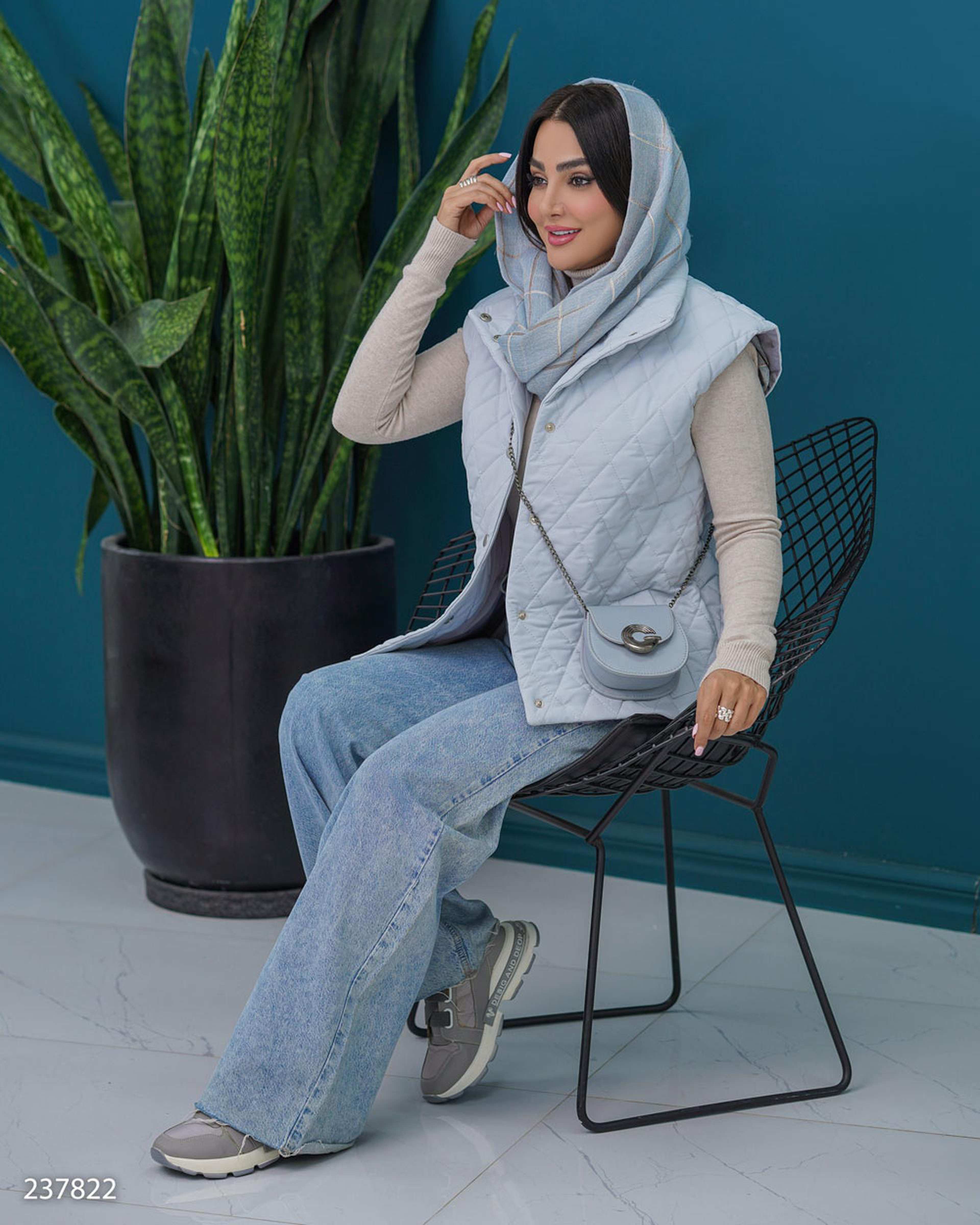 پافر زنانه آبی آسمانی السانا Elsana مدل تیوانا کد 2378