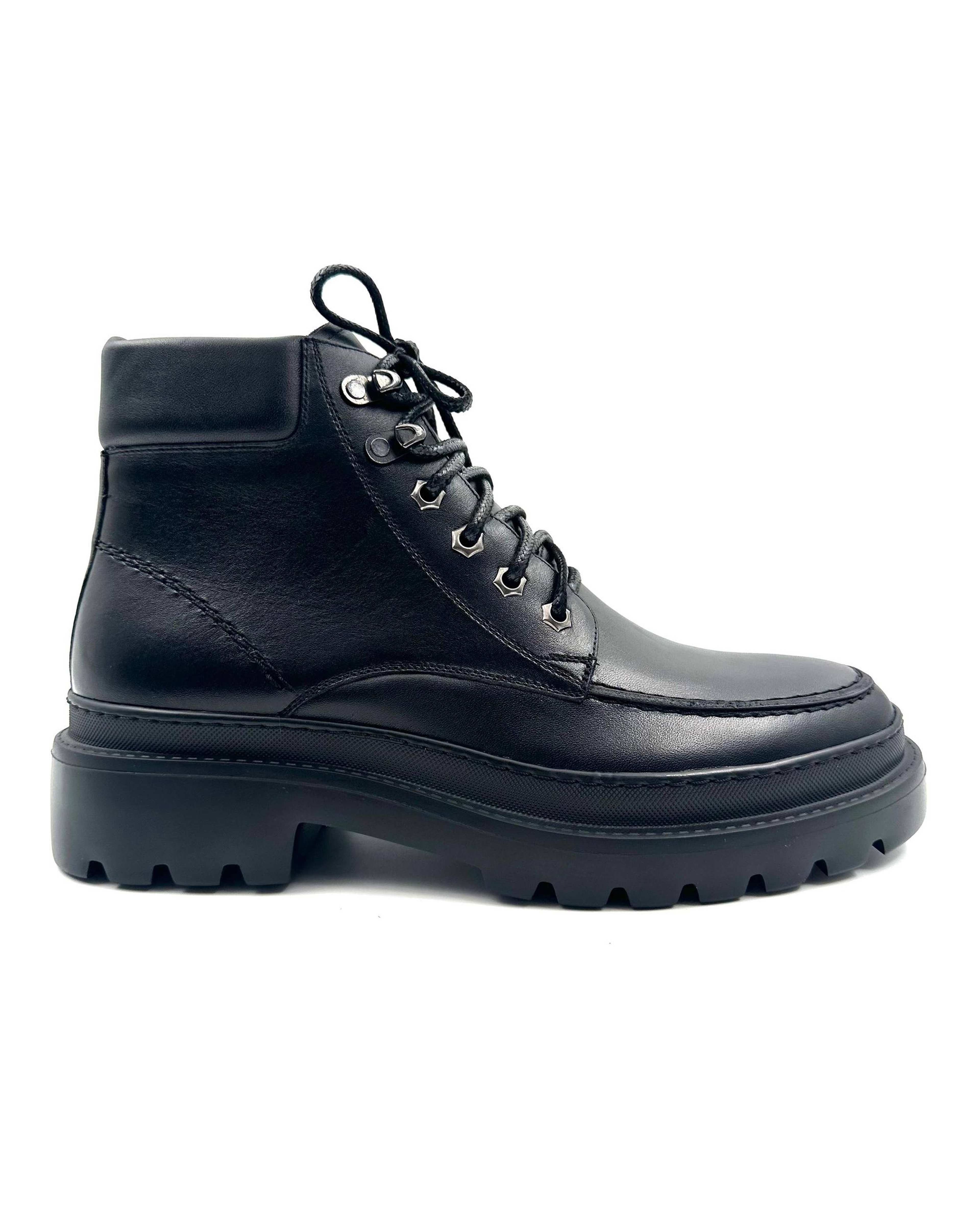 بوت چرم مردانه مشکی طبی مشکی چرم میخچی Mikhchi Leather مدل M720