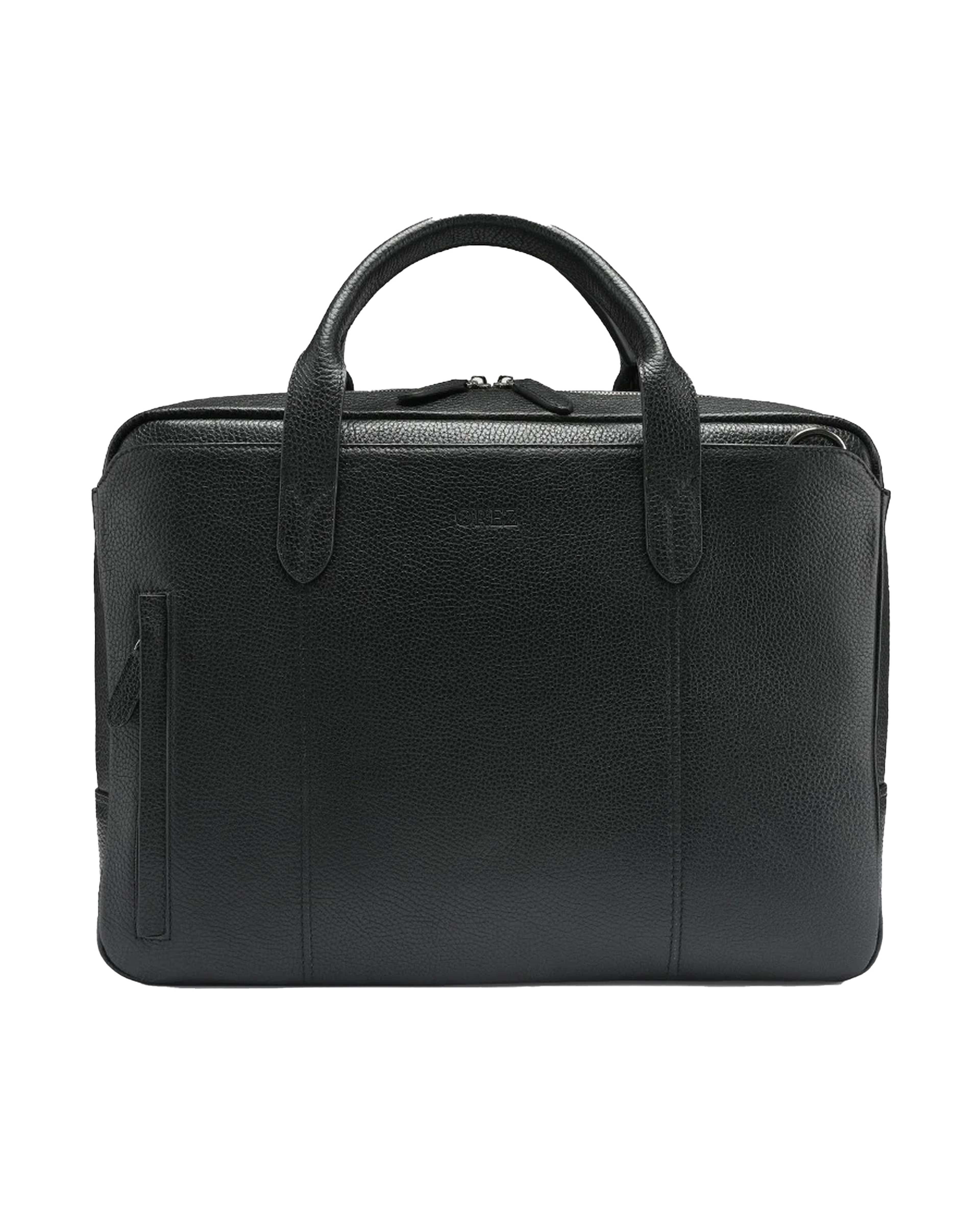 کیف اداری چرم طبیعی مردانه فلوتر مشکی اورز Orez مدل LARSONکد BMB126