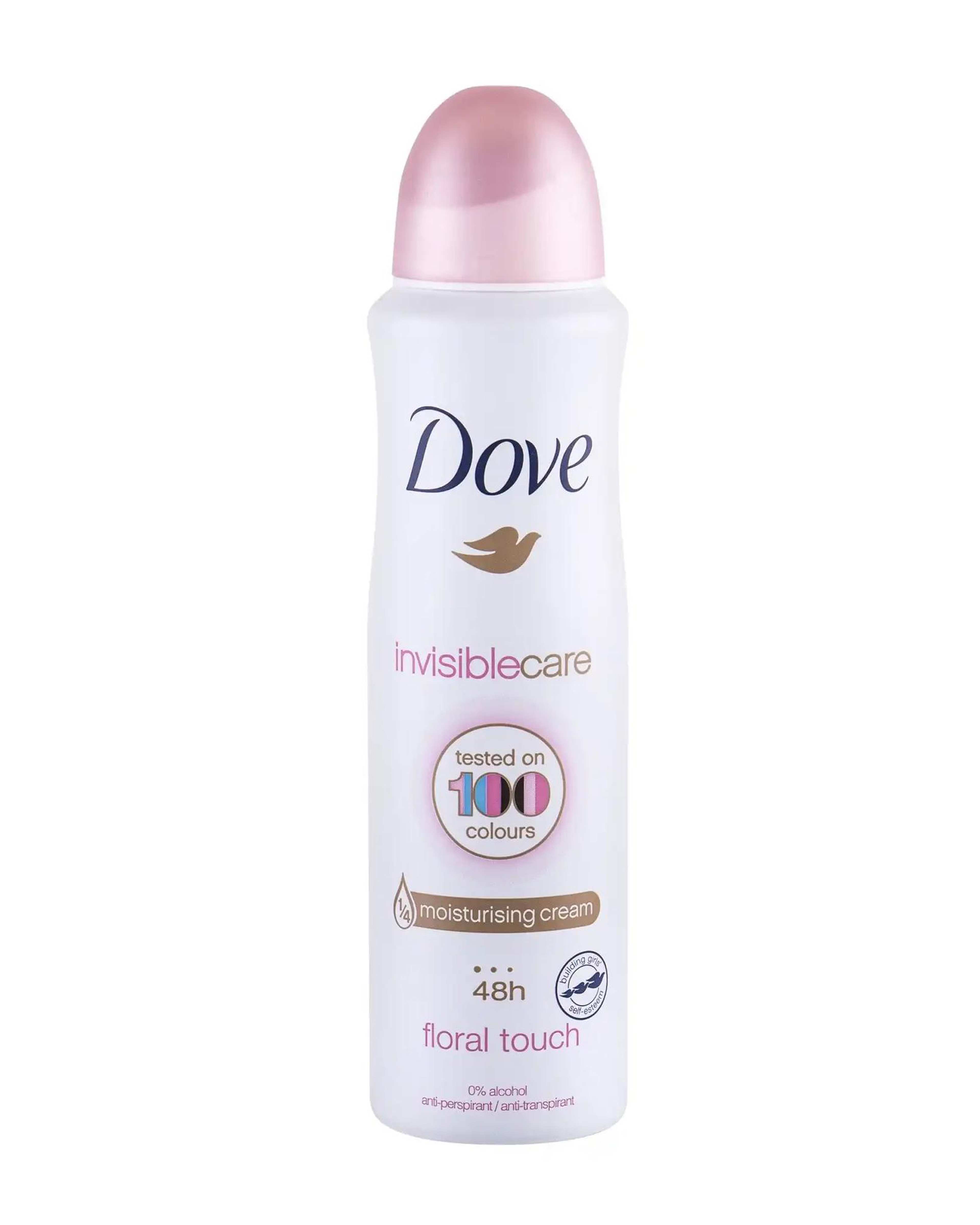 اسپری ضد تعریق زنانه 48 ساعته داو Dove سری Invisible Dry مدل Floral Touch حجم 250 میلی لیتر
