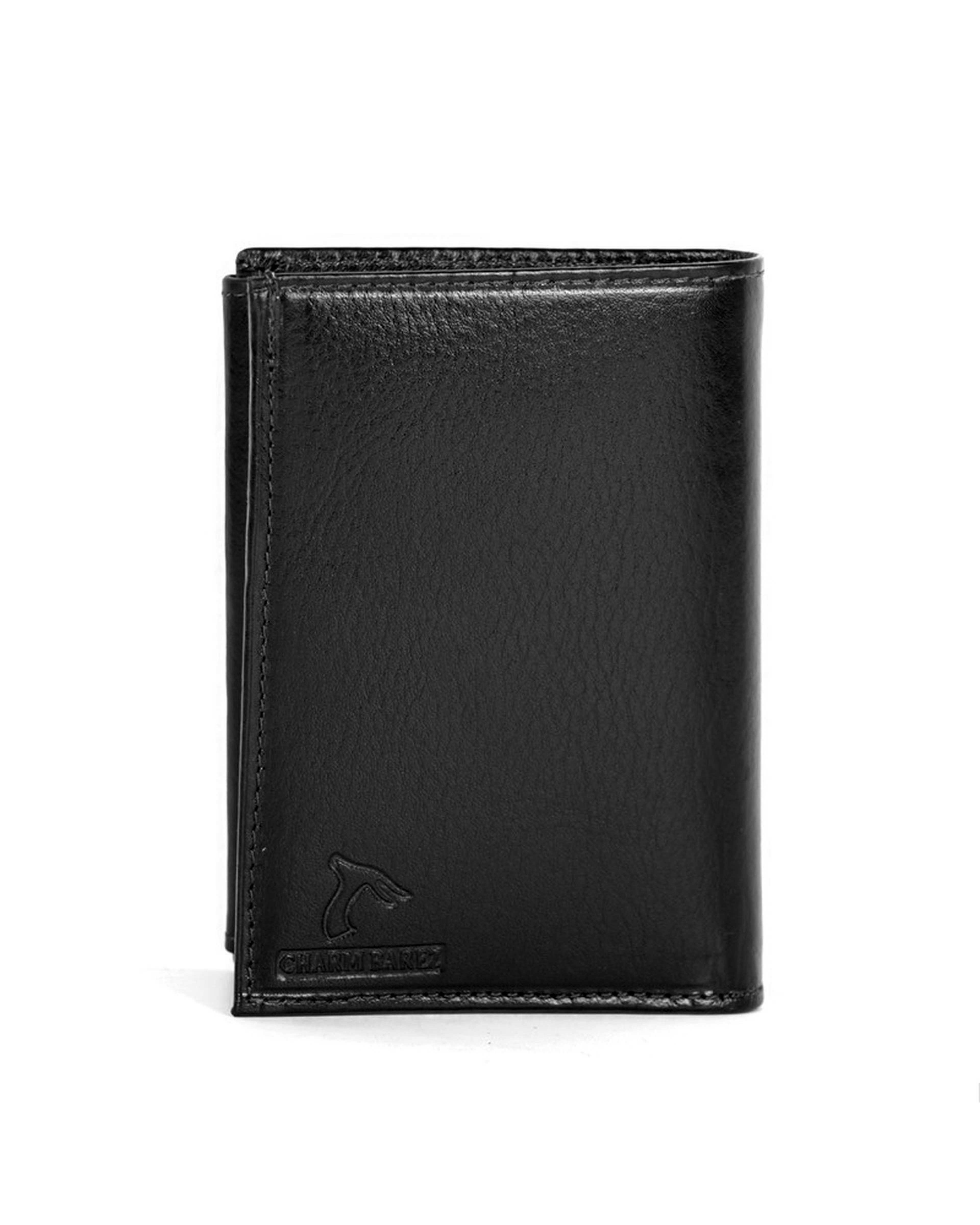 کیف پول چرم مردانه مشکی چرم بارز Charm Barez مدل DM102