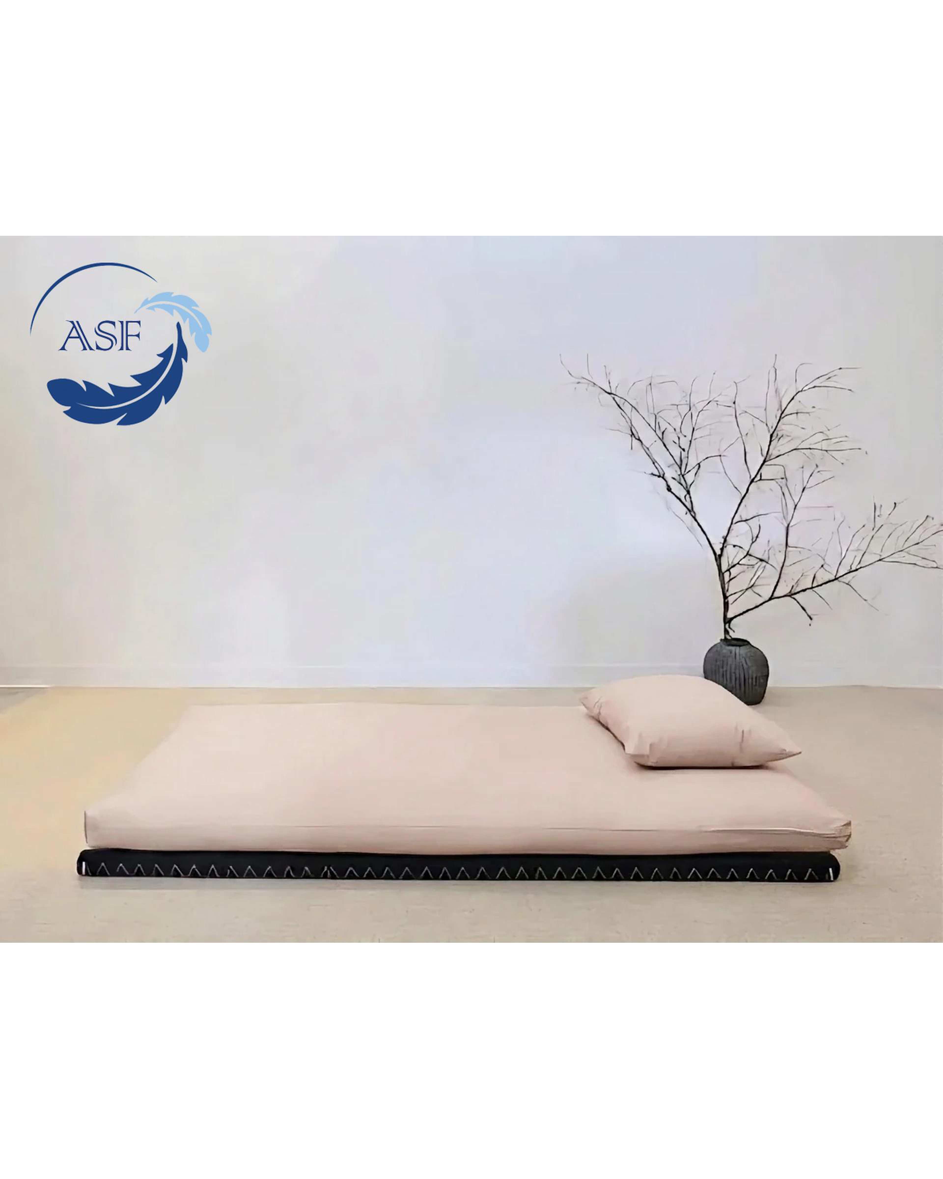 کاور دو نفره به همراه روبالشی استخوانی ای اس اف ASF مناسب تشک های مدل KUMO و KUMO MAX سایز 180
