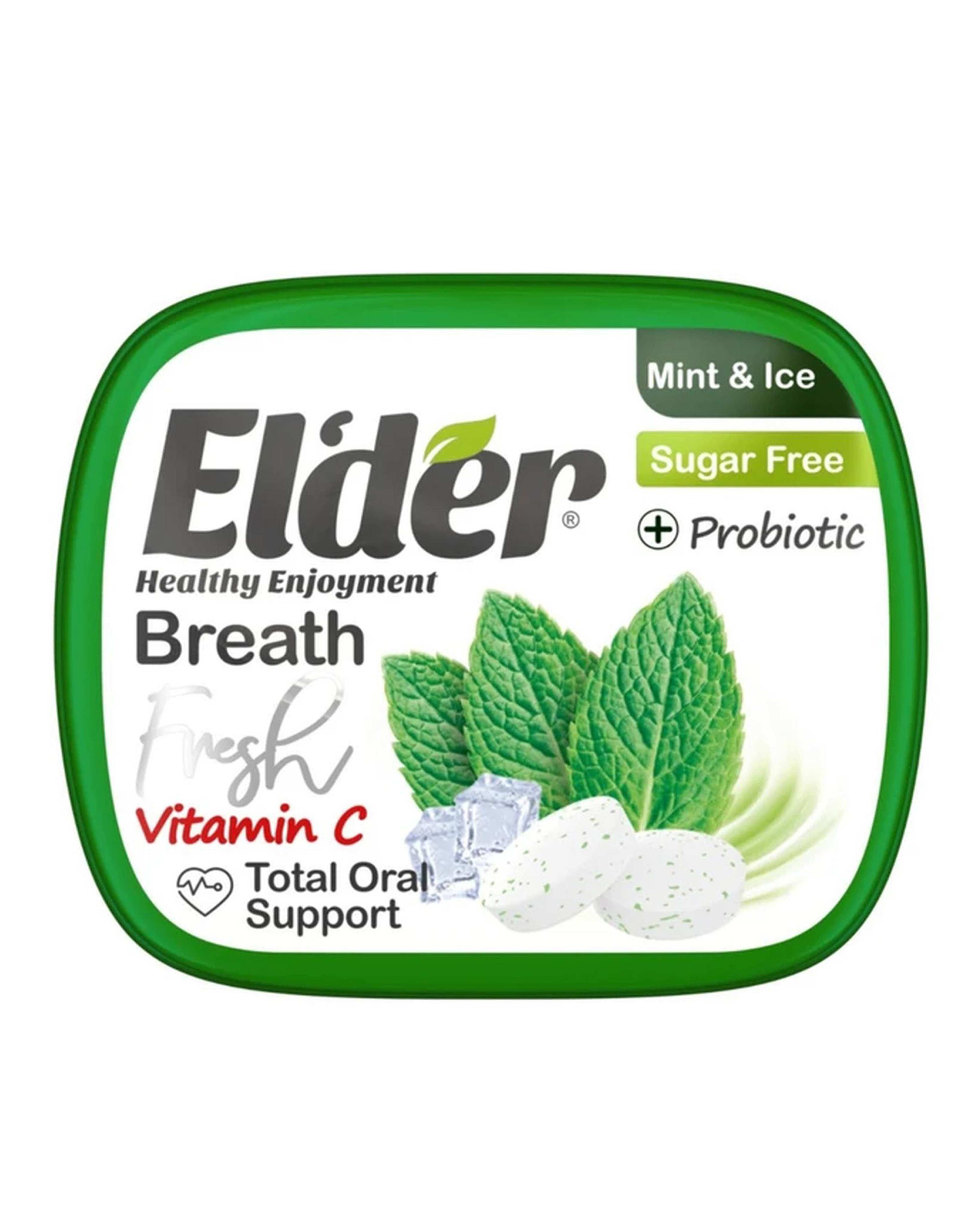 قرص خوشبو کننده دهان بدون قند الدر مدل Mint And Ice وزن 15 گرم