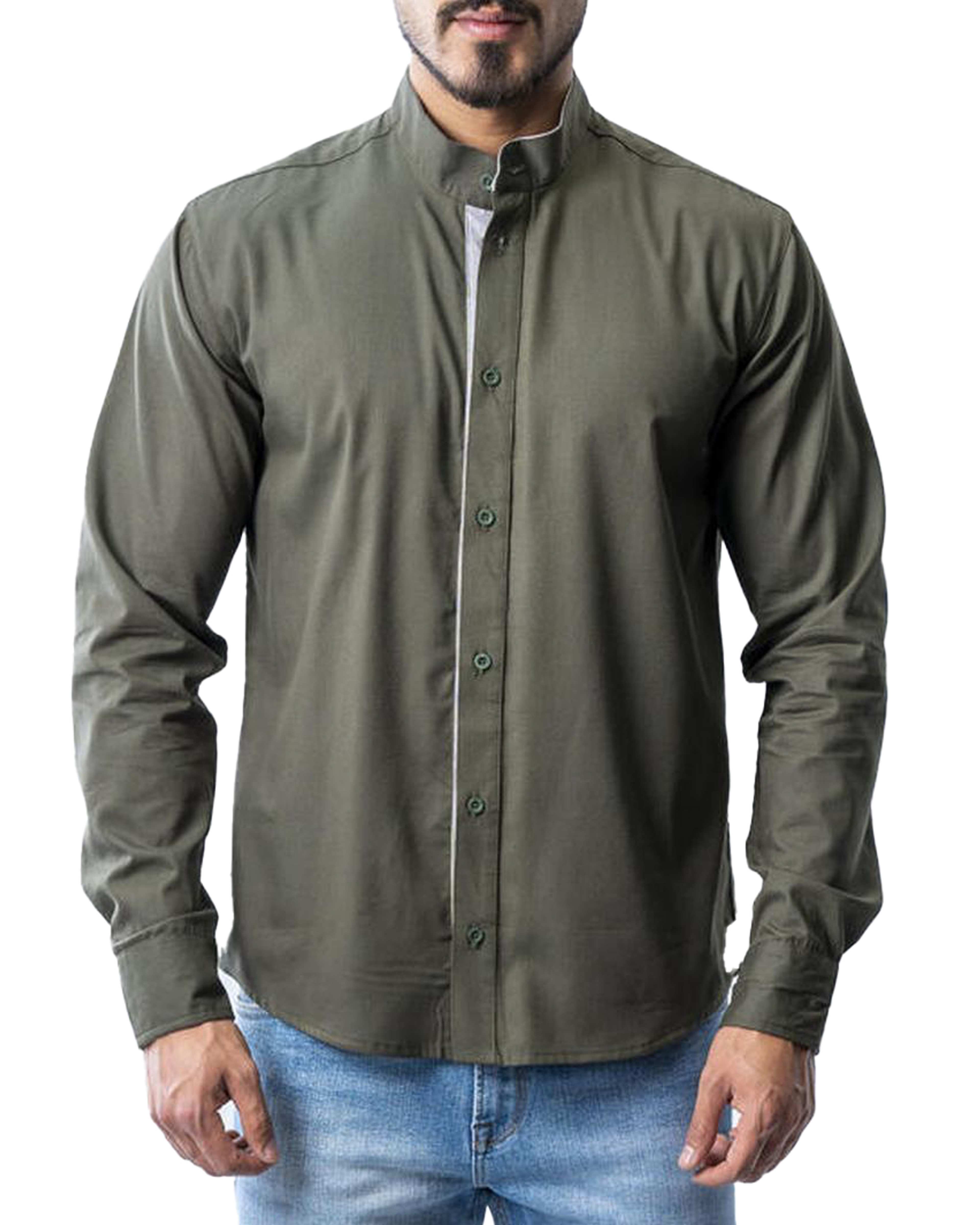 پیراهن دیپلمات مردانه سبز آر ان اس RNS کد 12202685