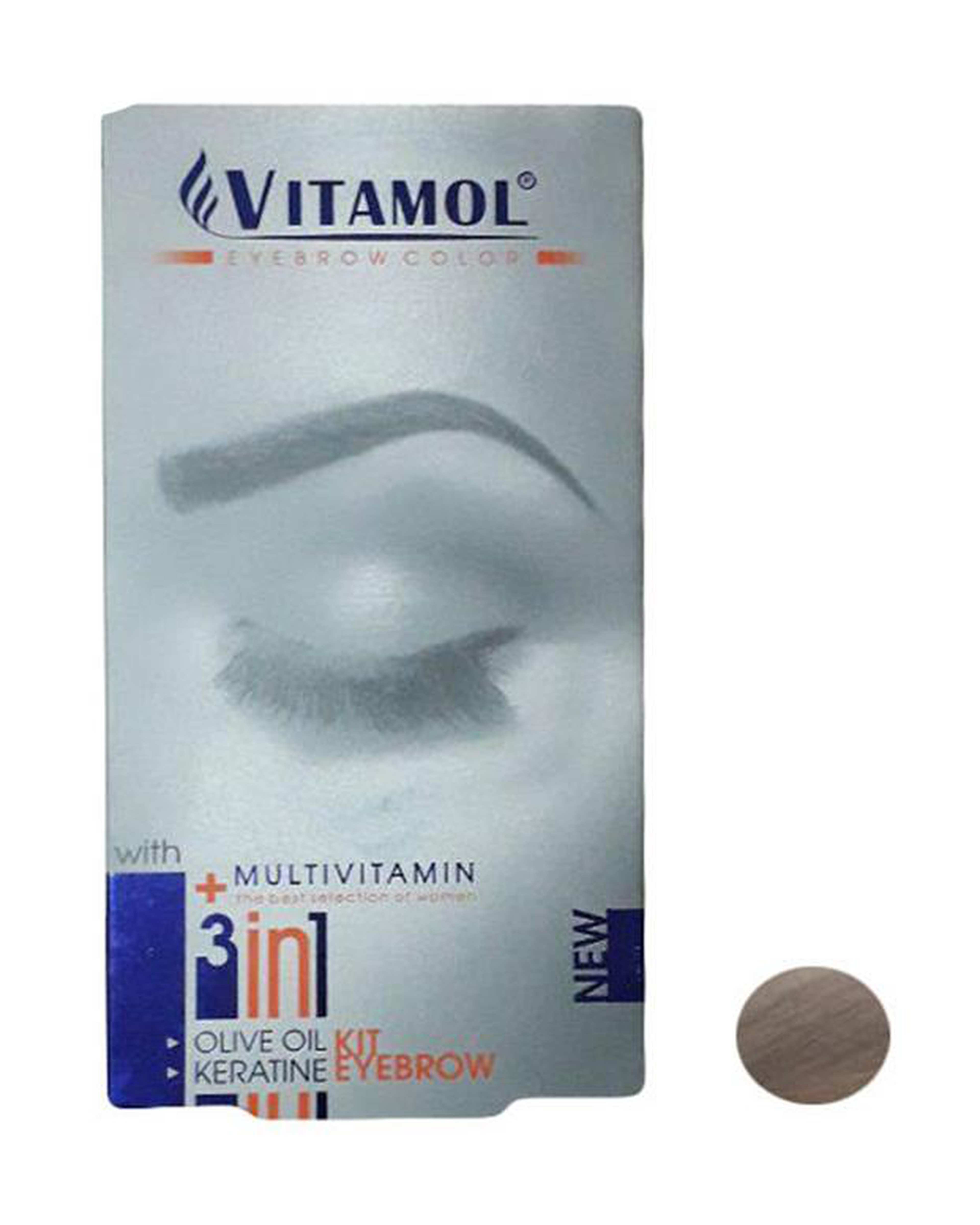 کیت رنگ ابرو ویتامول شنی متوسط شماره S1 حجم 30ml
