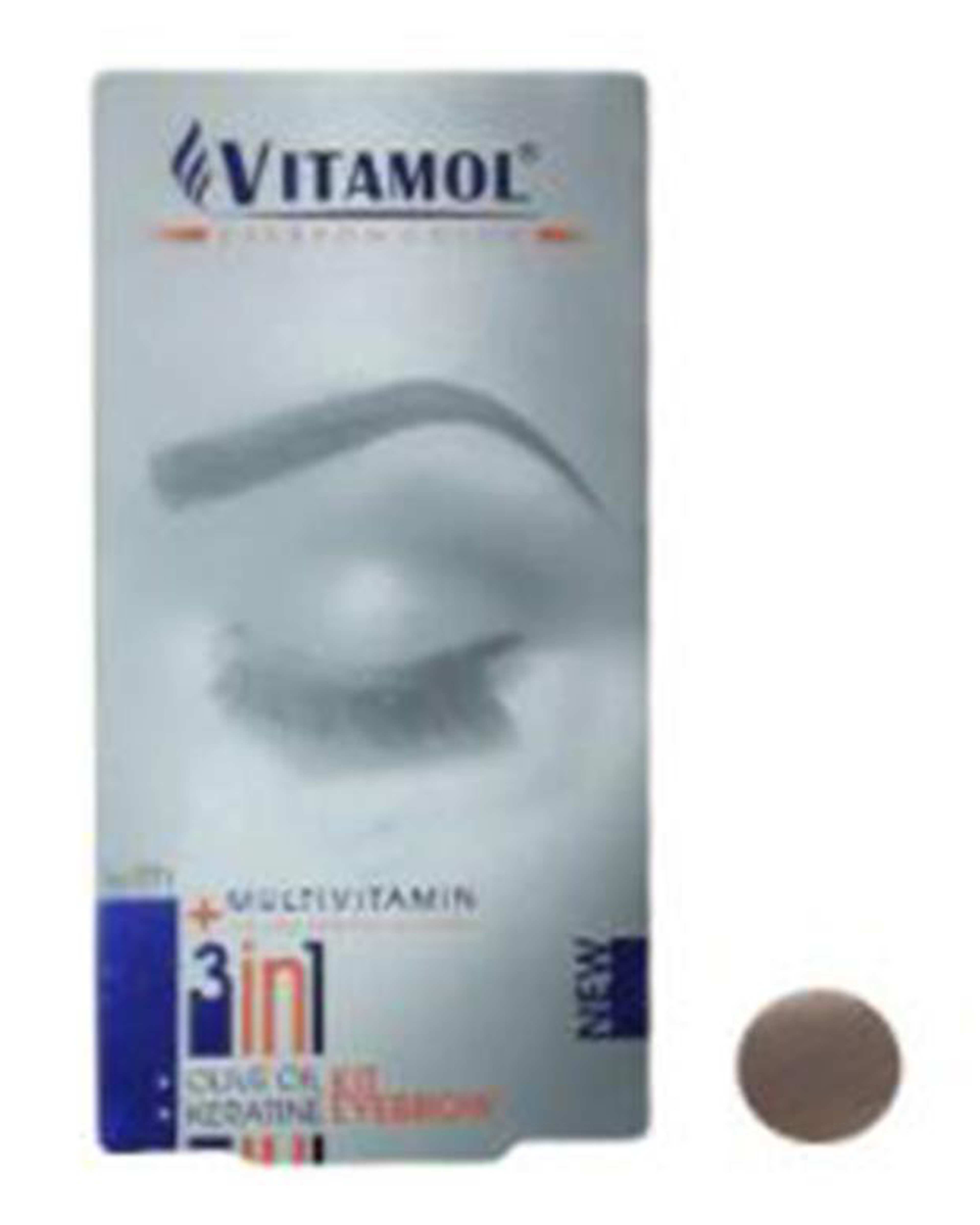 کیت رنگ ابرو شماره K1 کاراملی 30ml ویتامول