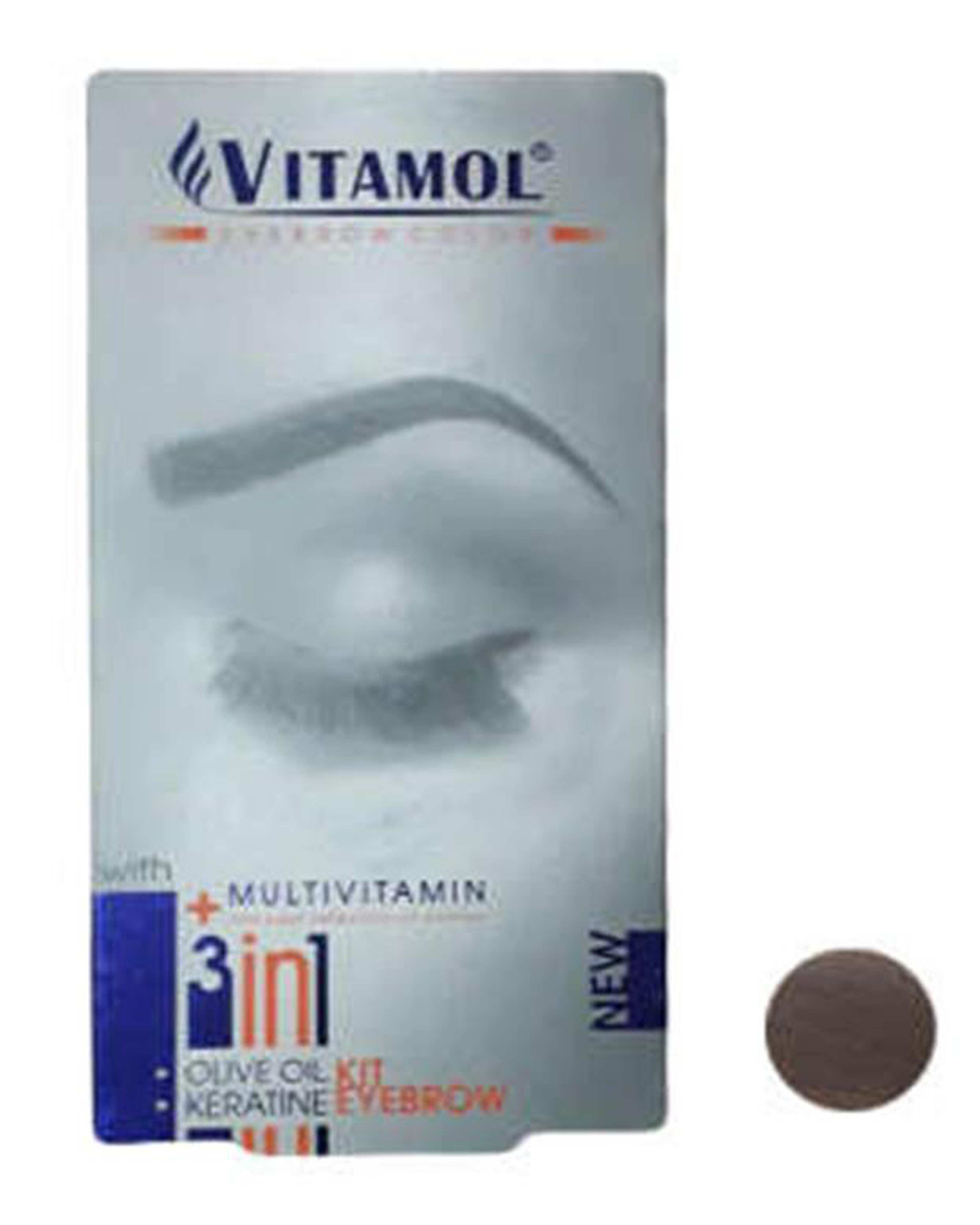 کیت رنگ ابرو ویتامول شماره DB بلوند تیره 30ml