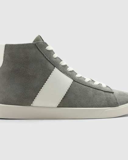 نیم بوت پاشنه بلند چرم طبیعی زنانه ناپا جیر اشبالت طوسی سفید اورز Orez مدل MIA SNEAKER BOOT کد WCB160