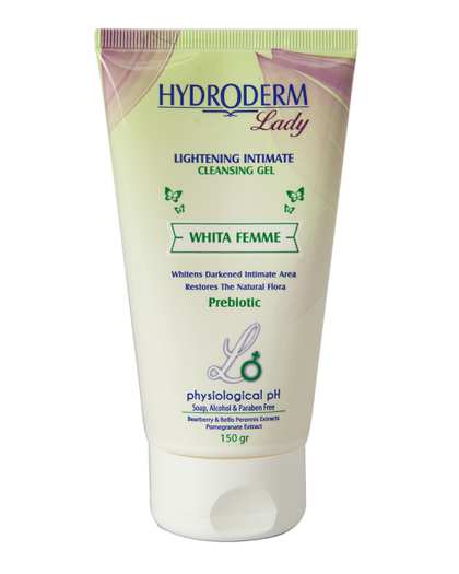 ژل بهداشتی سفید کننده بانوان هیدرودرم Hydroderm مدل Whita Femme