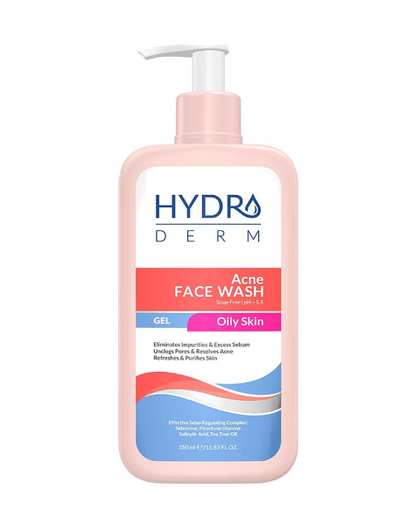 ژل شستشوی پمپی صورت هیدرودرم Hydroderm مناسب پوست چرب