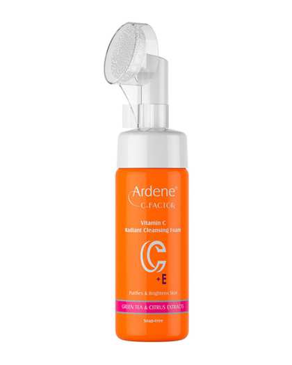 فوم براش دار شوینده و شفاف کننده پوست صورت آردن Ardene سری C Factor حاوی ویتامین C
