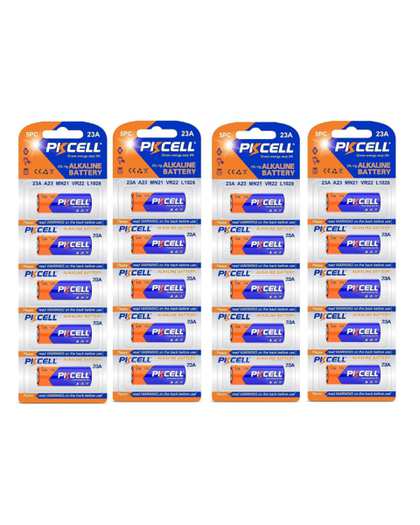 باتری 23A پی کی سل Pkcell مدل Alkaline 12V 23A MN21 VR22 L1028 بسته 20 عددی