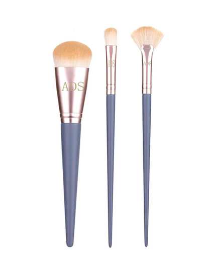 ست براش آرایشی ای دی اس ADS مدل Beauty مجموعه 3 عددی