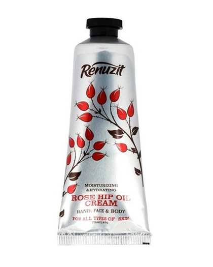 کرم مرطوب کننده و آبرسان صورت و بدن تیوپی رینوزیت Renuzit حاوی روغن رزهیپ حجم 75ml
