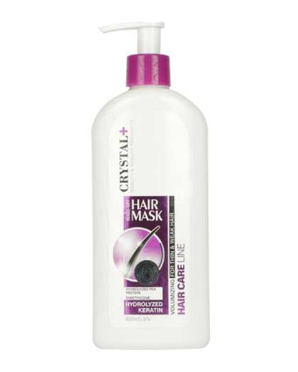 ماسک مو با آبکشی کریستال Crystal مناسب موهای نازک و ضعیف 400ml