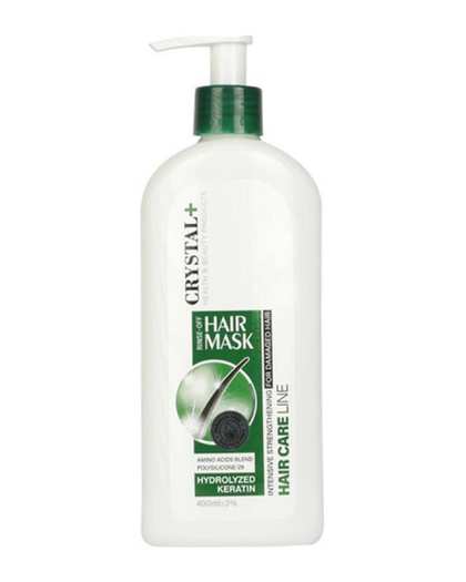 ماسک مو فاقد سولفات با آبکشی کریستال Crystal مناسب موهای آسیب دیده 400ml