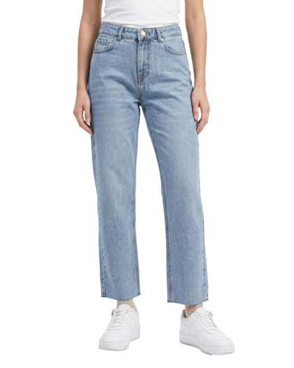 شلوار جین زنانه نیم بگ آبی سوپردرای Superdry کد 6190024