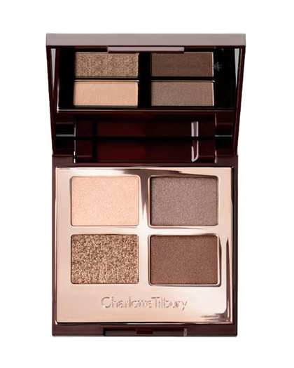 پالت سایه چشم پودری 4 رنگ شارلوت تیلبری Charlotte Tilbury مدل luxury رنگ Golden Goddess وزن 5.2 گرم