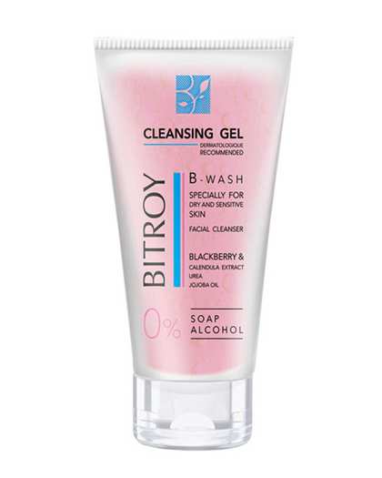 ژل شستشوی صورت بیتروی Bitroy مدل B Wash مناسب پوست خشک و حساس حجم 150 میلی لیتر